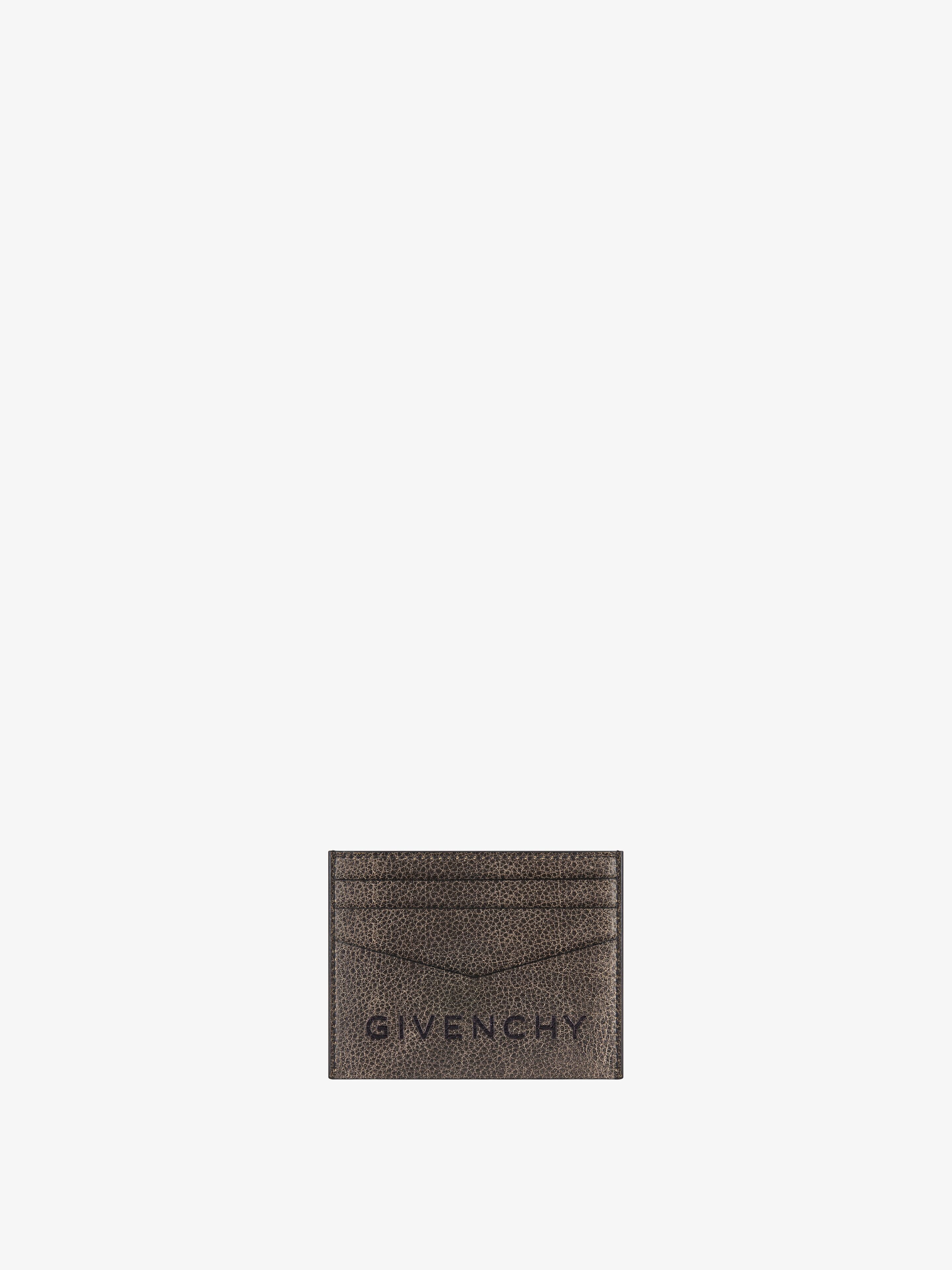 Shop Givenchy Card Holder In Crackled Leather In Multicolor