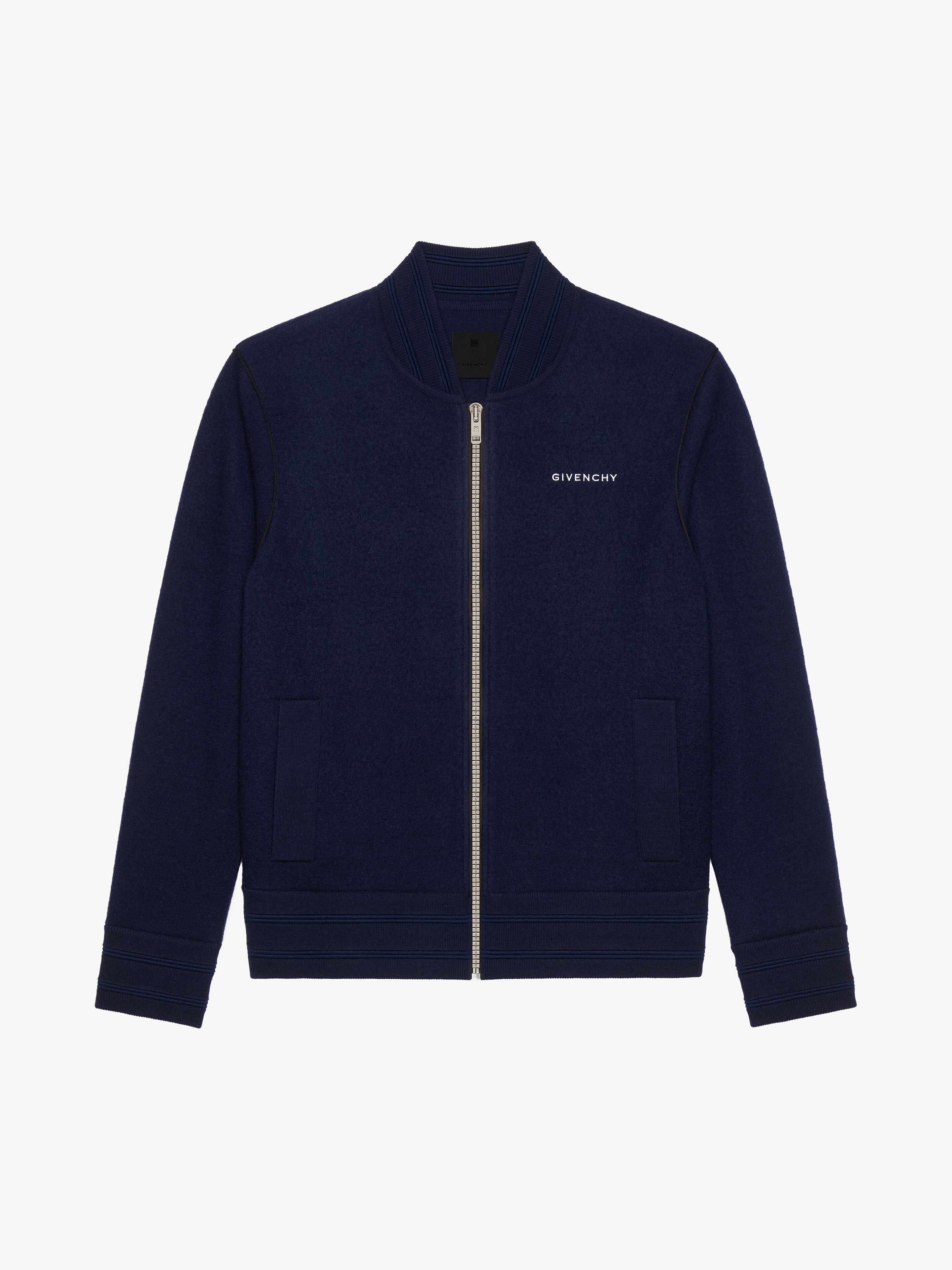 Givenchy - Bomber En Laine - Bleu - pour Homme - Taille : L