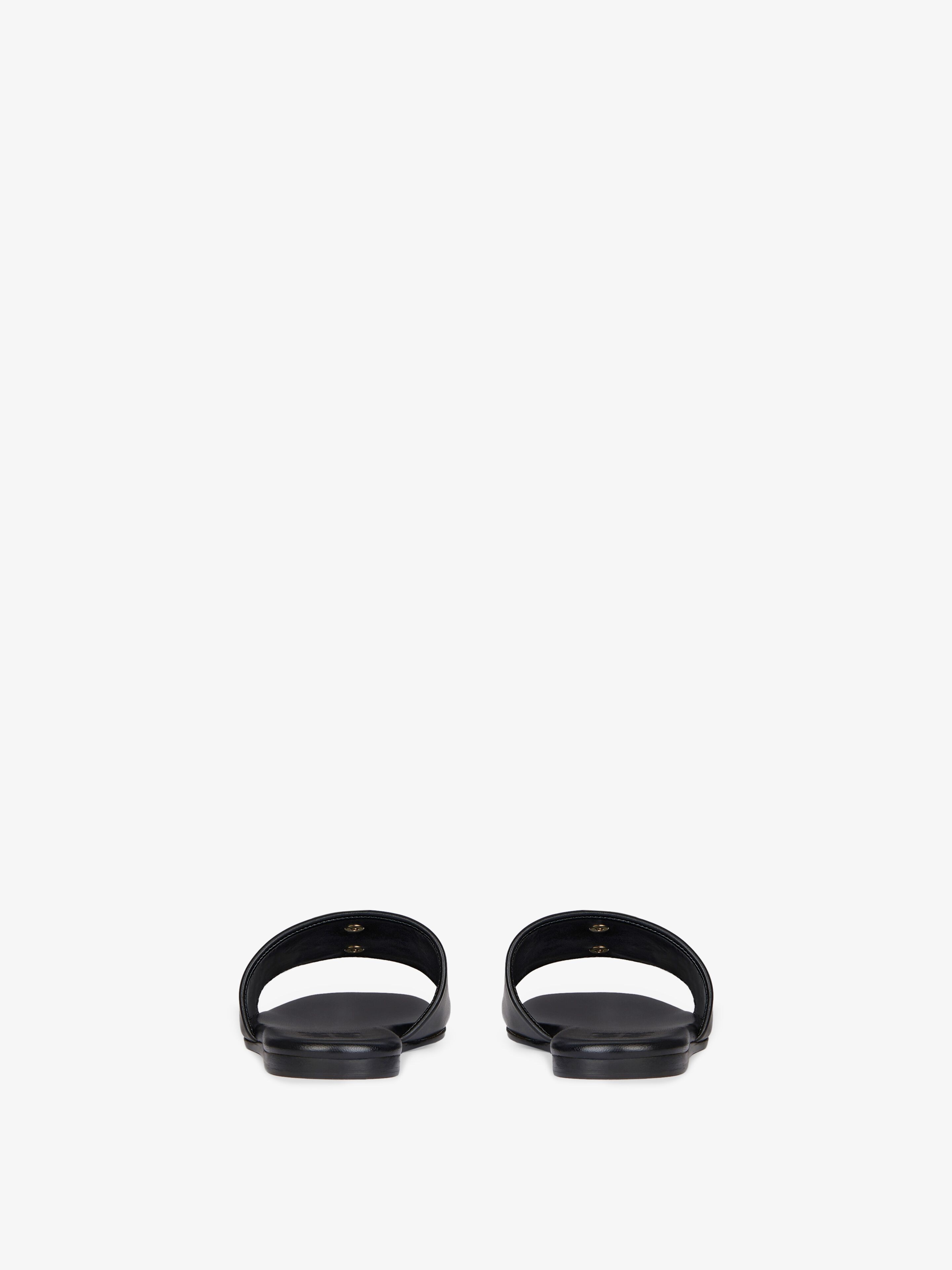 サンダル・ミュール GIVENCHY SS25 '4G' mules (BE306FE2CC 420) 4G flat mules in leather in - black | Givenchy US