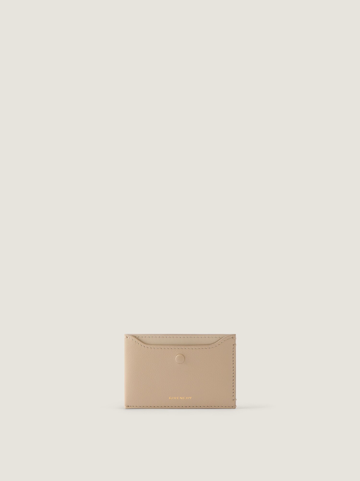 Day card holder in grained leather