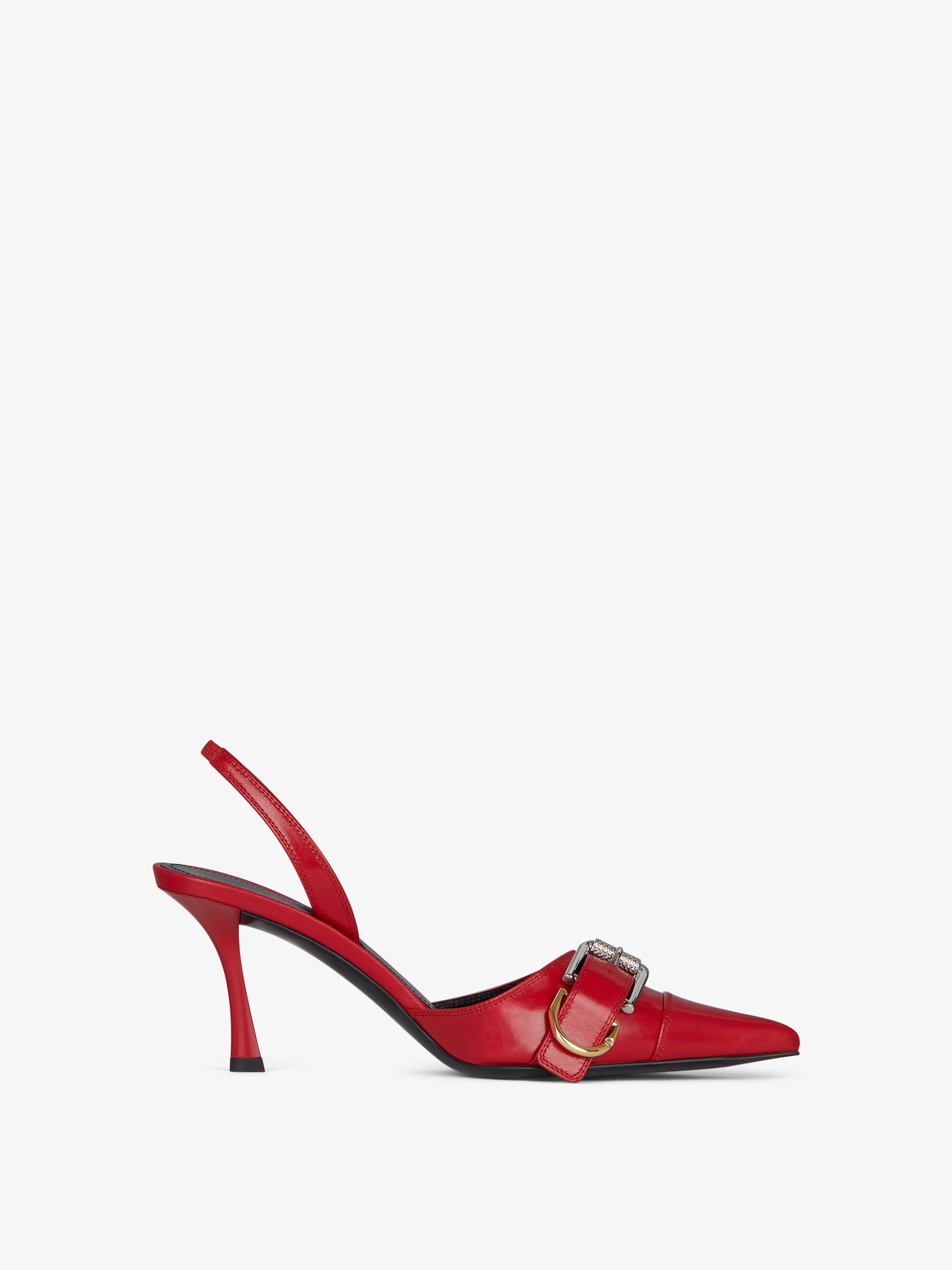 Givenchy - Escarpins Voyou En Cuir - Rouge - pour Femme - Taille : 39