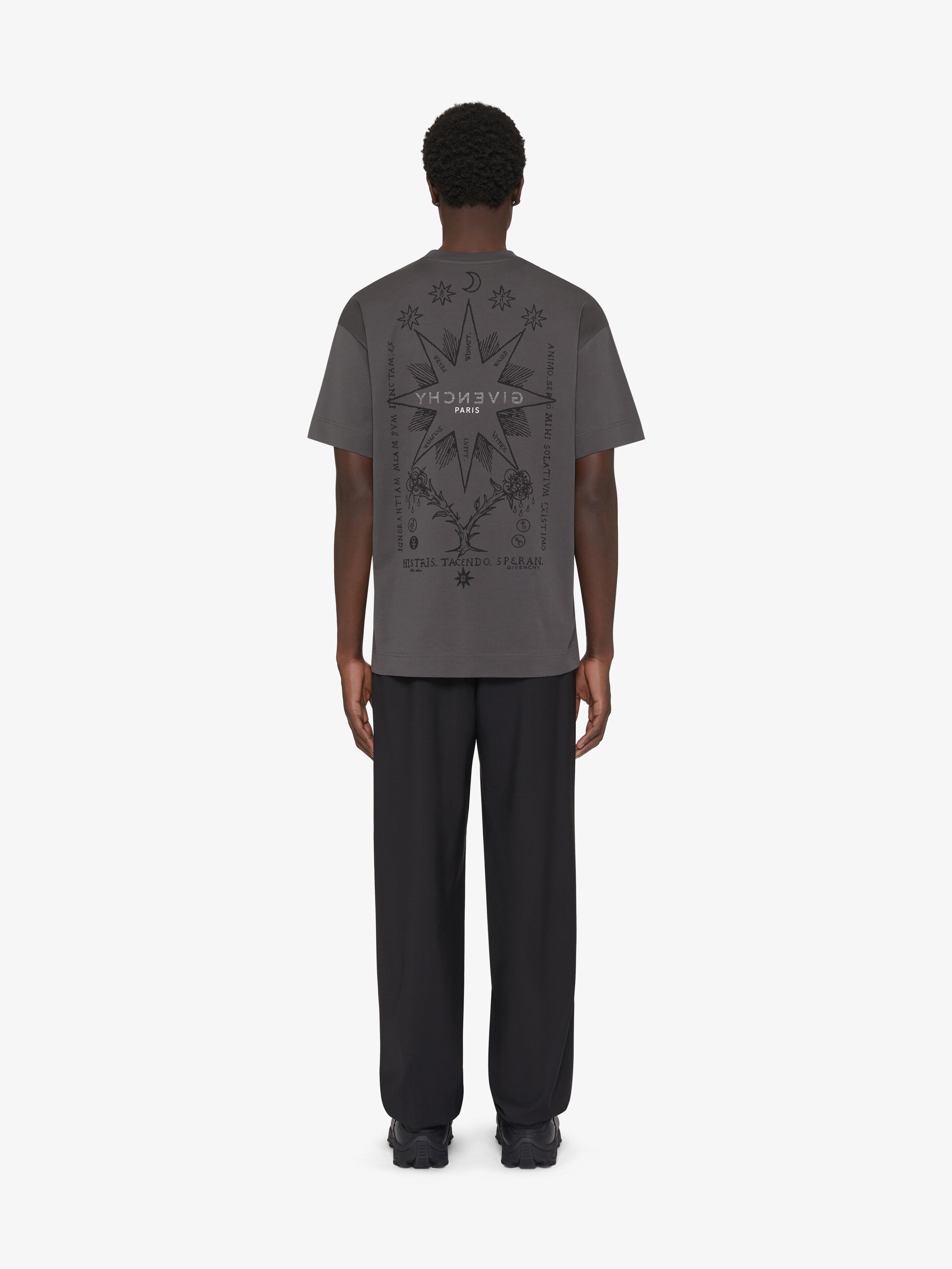 GIVENCHY Reverse t-shirt in cotton with Tarot print - rosewood