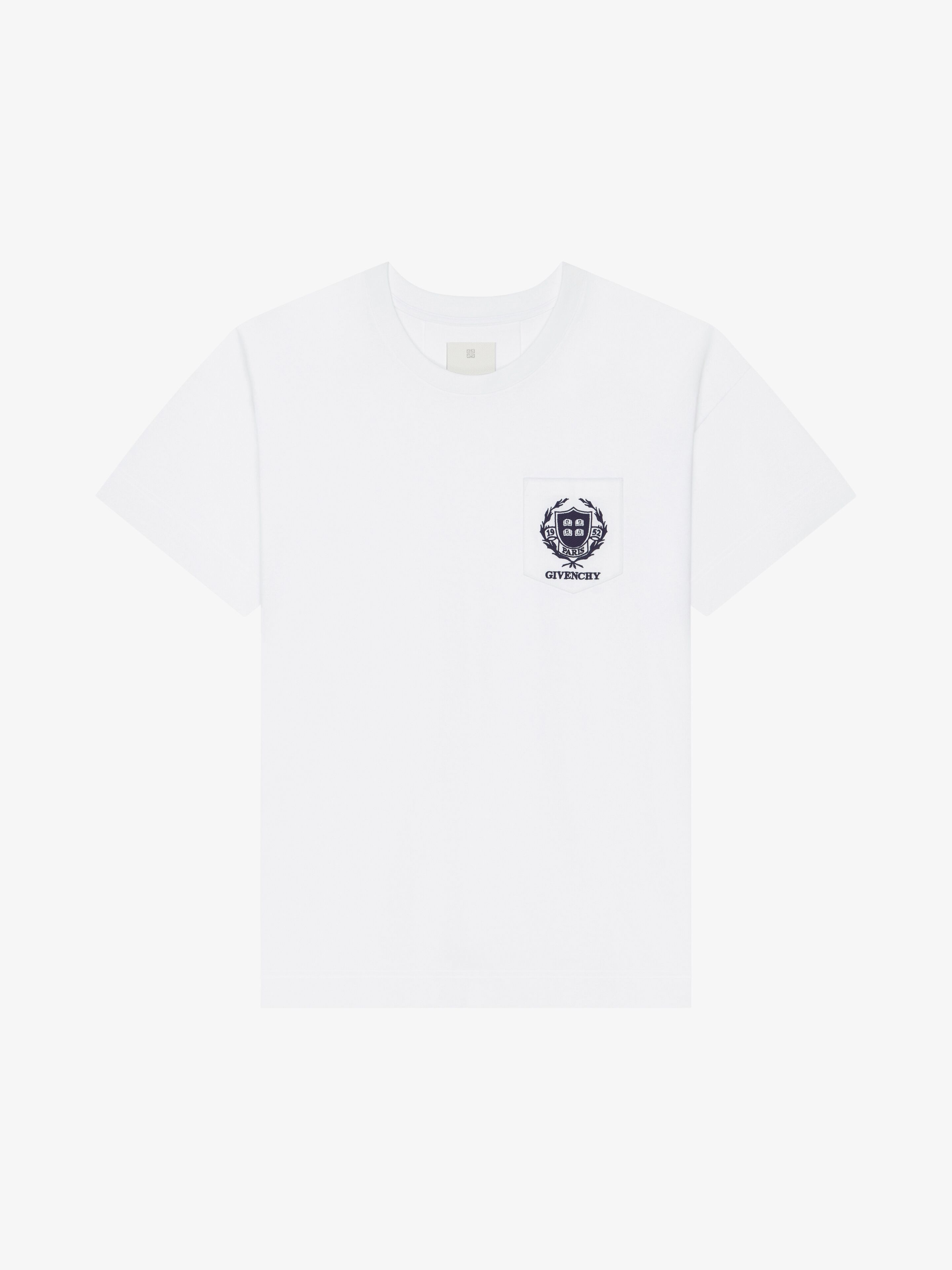 Givenchy Crest T-shirt In Cotton - White - For Men- Size: S