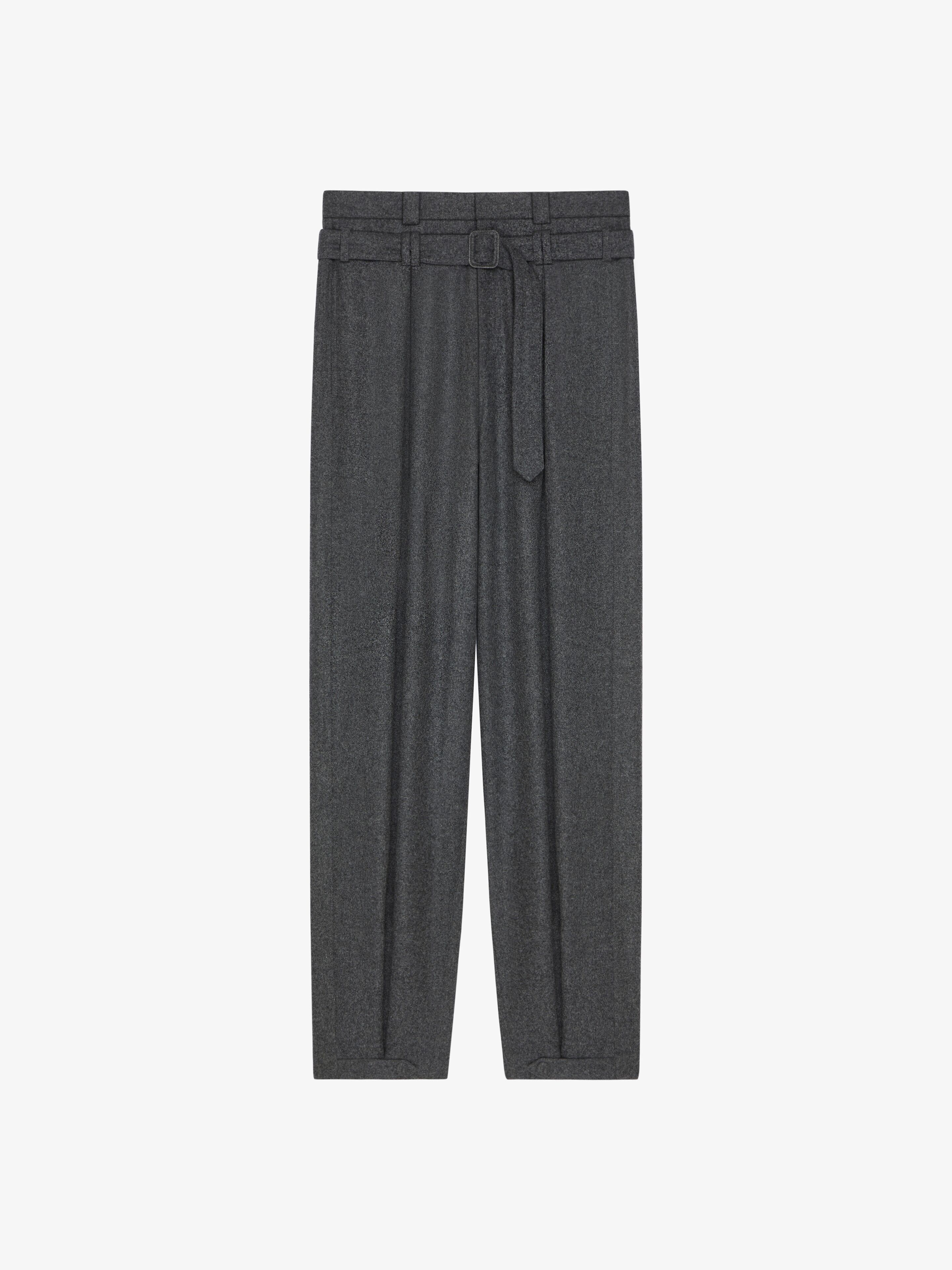 Givenchy - Pantalon En Laine À Taille Double - Gris - pour Homme - Taille : 50