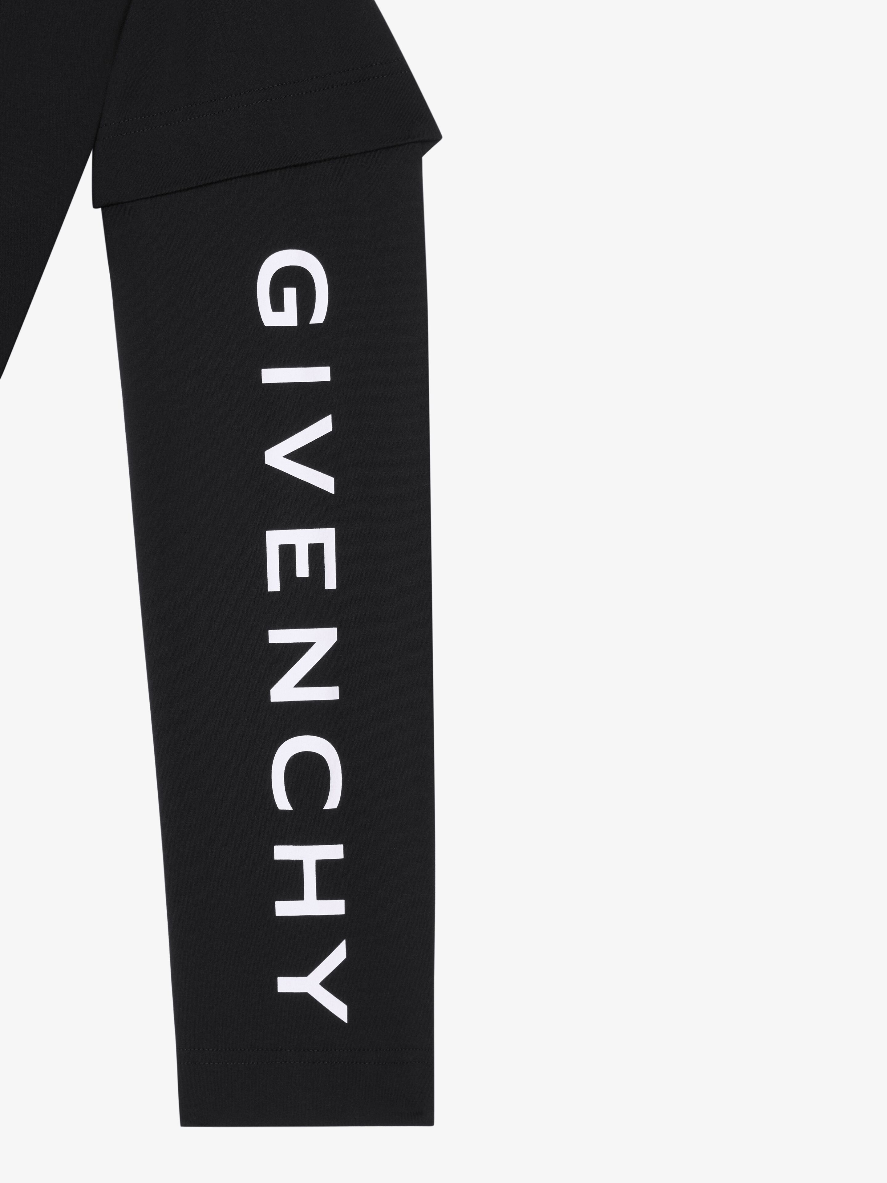 GIVENCHY double layered t-shirt in cotton - black