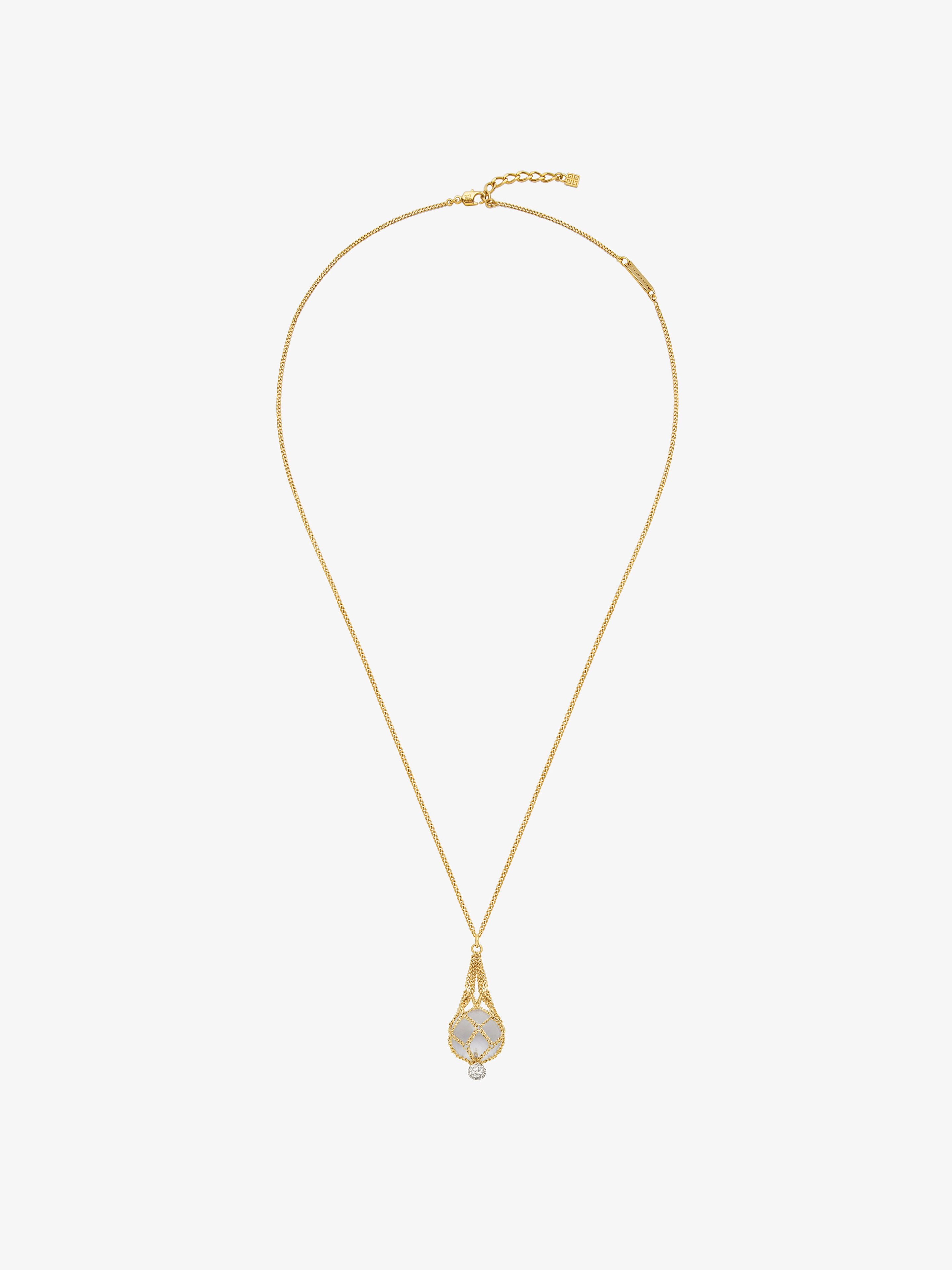 Shop Givenchy Pearling Necklace In Metal With Pearls And Crystals In Multicolor
