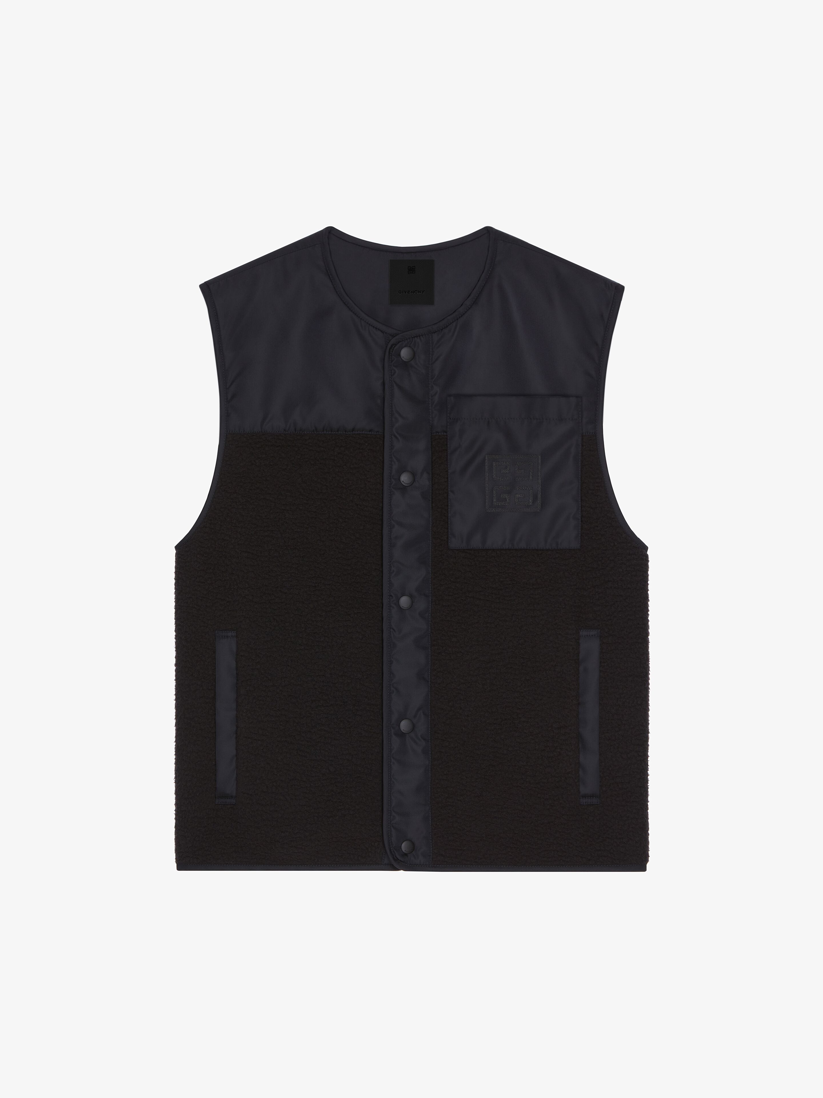 Givenchy Waistcoat In Mixed Fabrics In Black