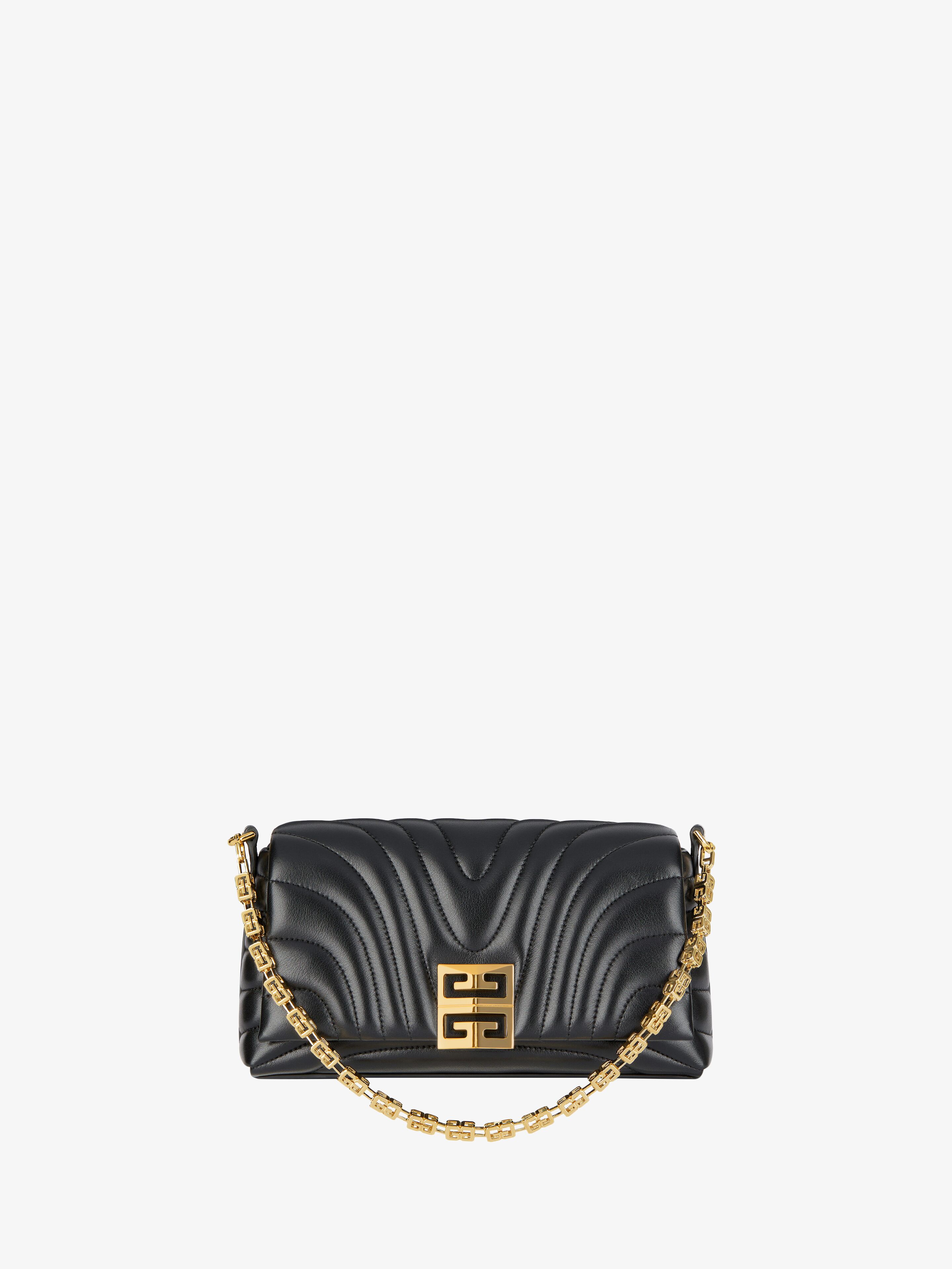 Givenchy Small 4g Soft Bag In Quilted Leather With Chain In Gold