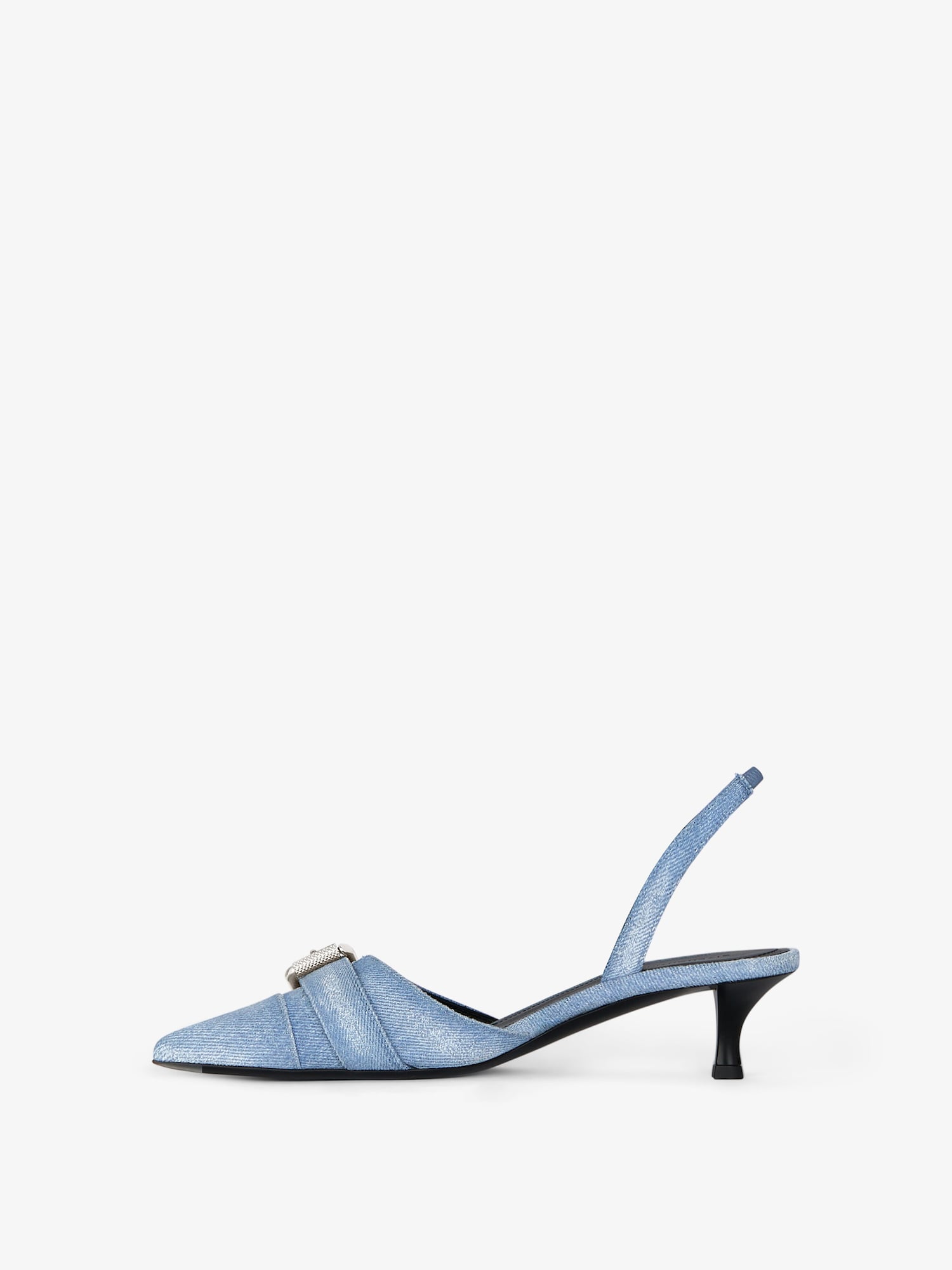 Voyou escarpins slingbacks in washed denim in - medium blue 