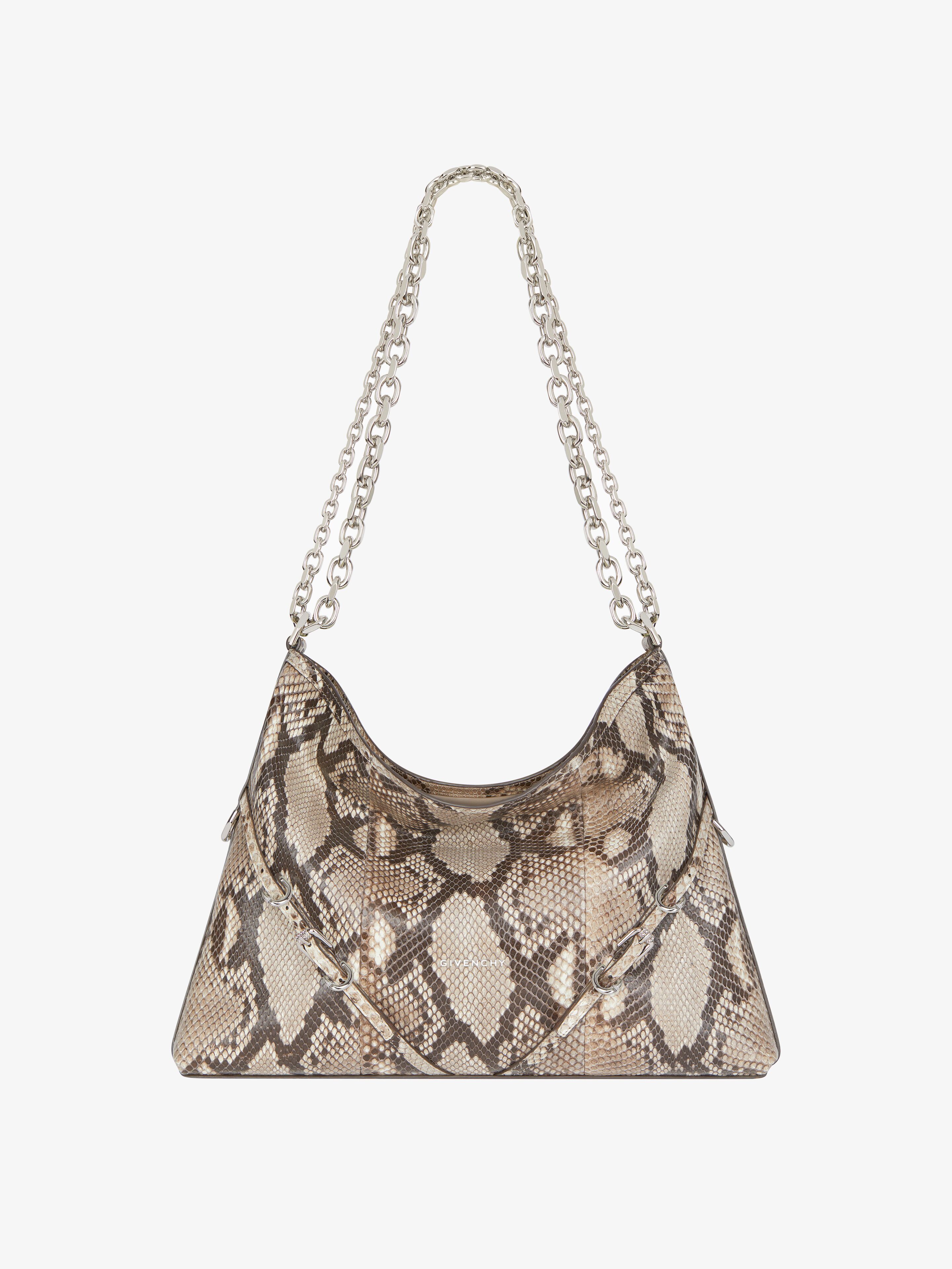 Shop Givenchy Medium Voyou Chain Bag In Python In Multicolor