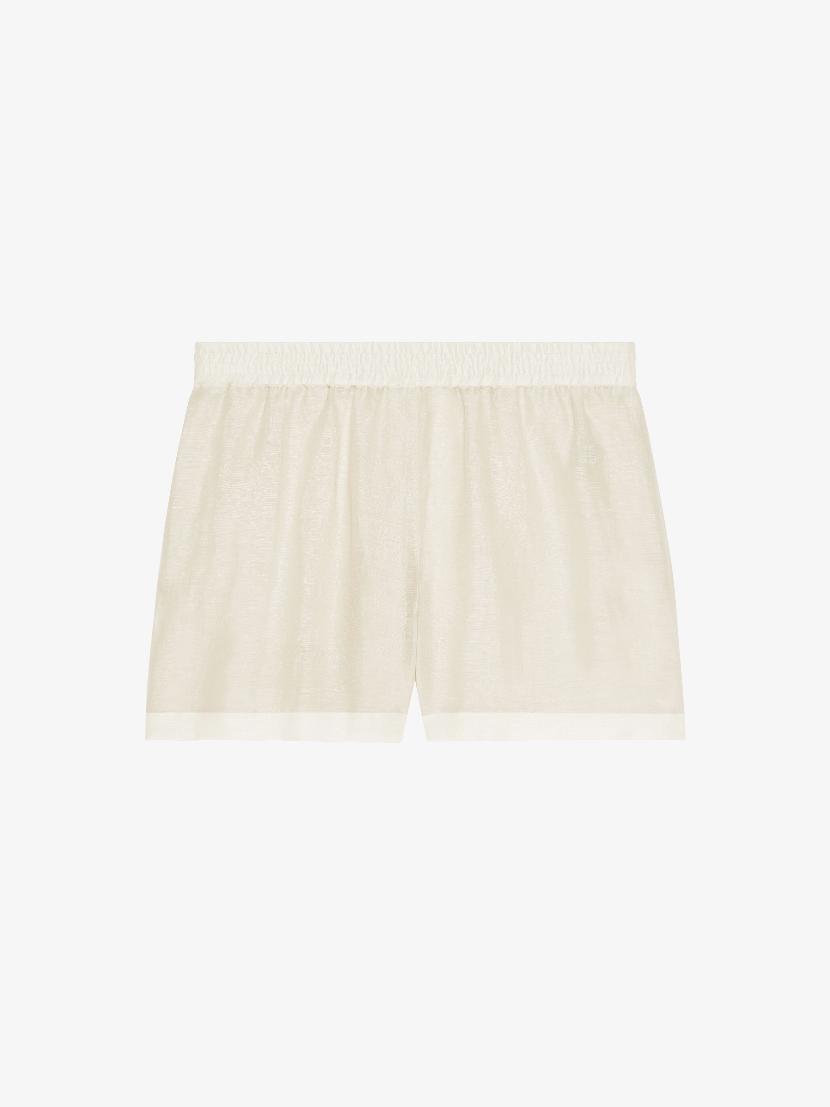 Shop Givenchy Shorts In Silk And Linen In White