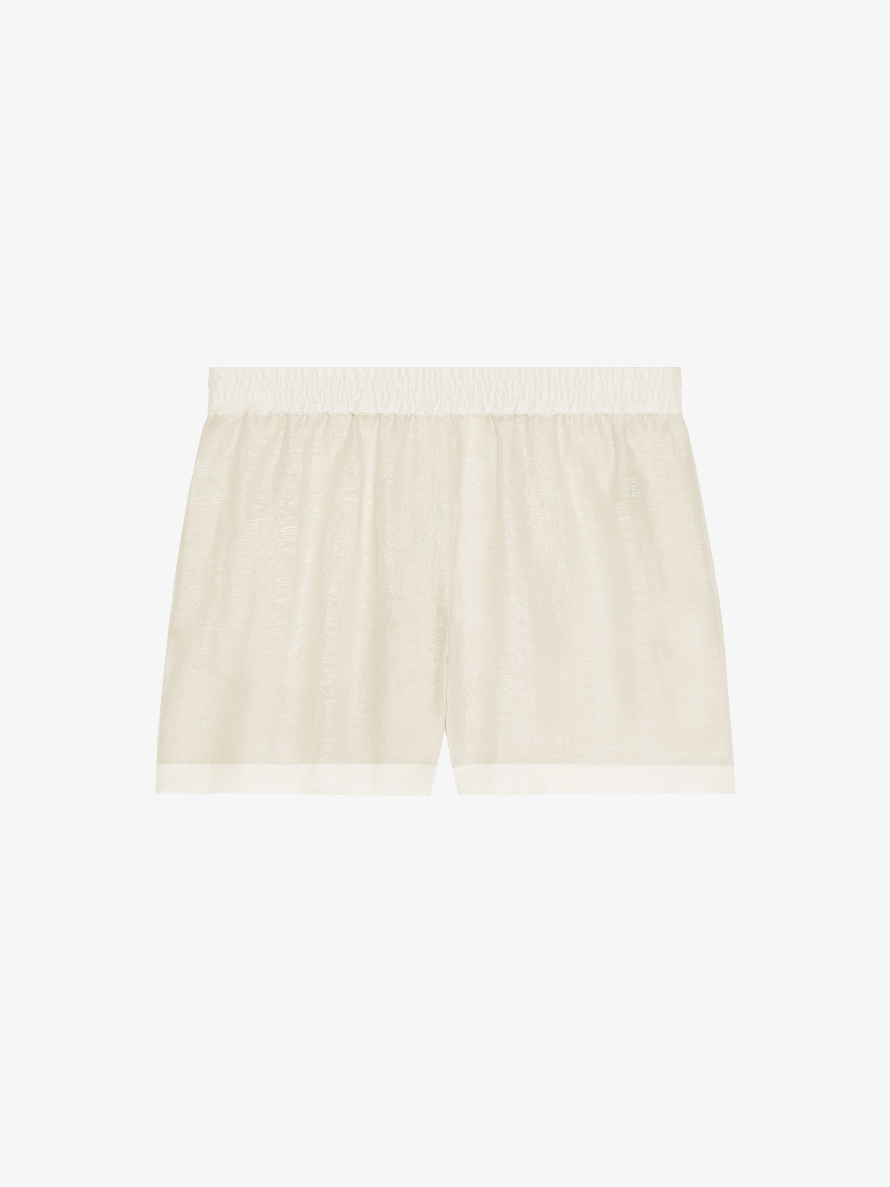 Givenchy - Short En Soie Et Lin - Blanc - pour Femme - Taille : 40