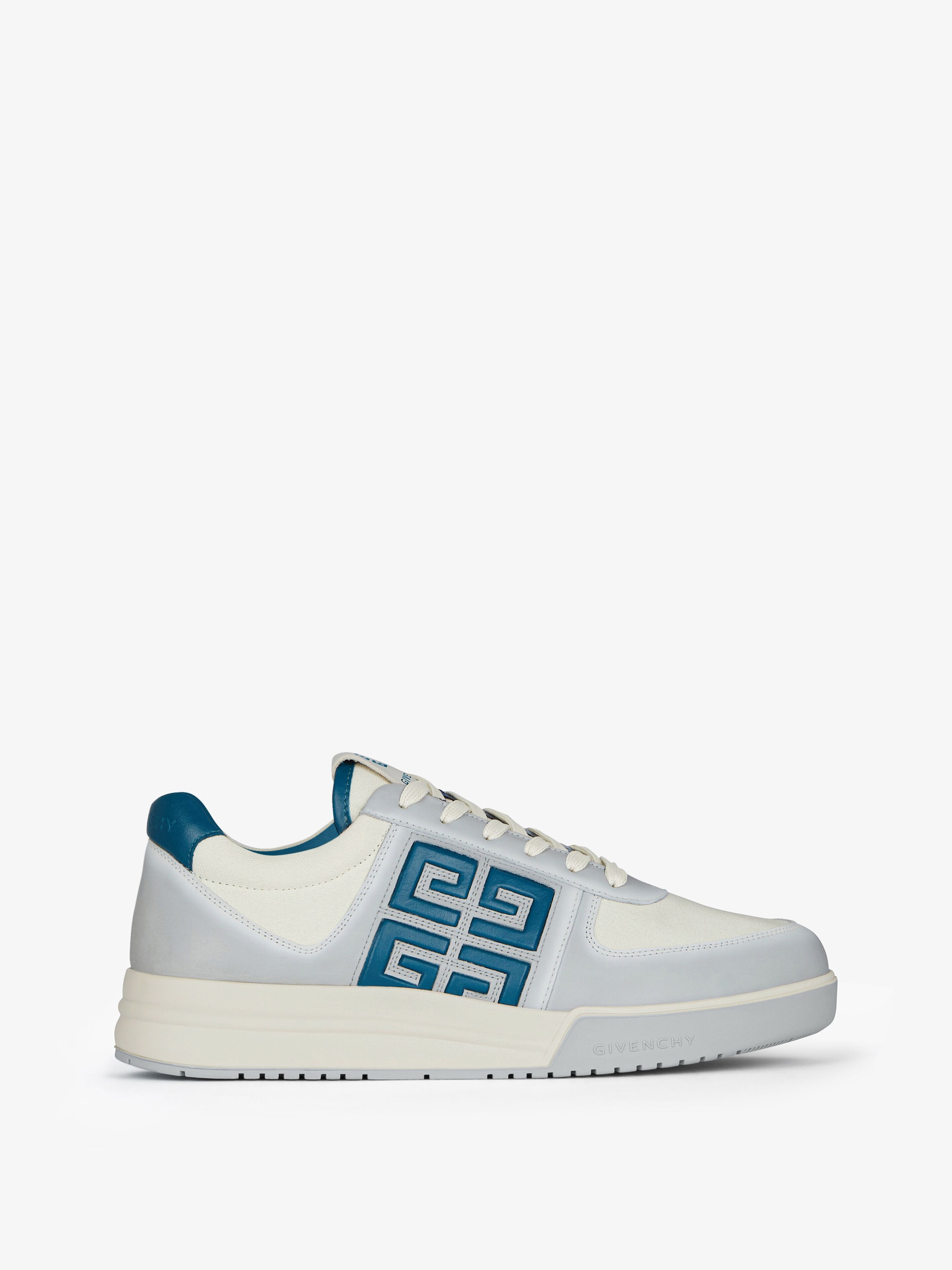 Shop Givenchy G4 Sneakers In Gradient Leather And Canvas In White