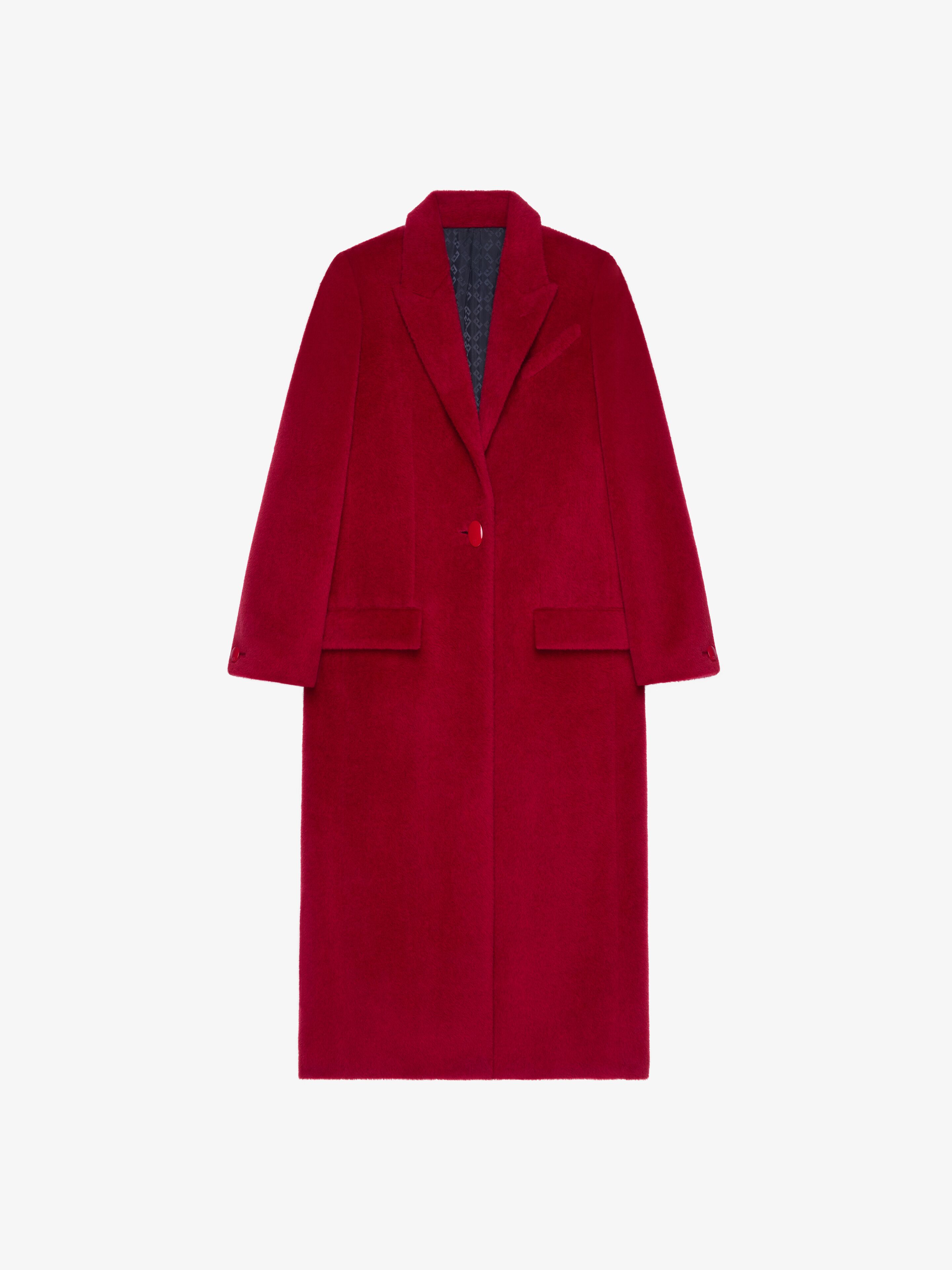 Givenchy - Manteau En Laine D'alpaga - Rouge - pour Femme - Taille : 40