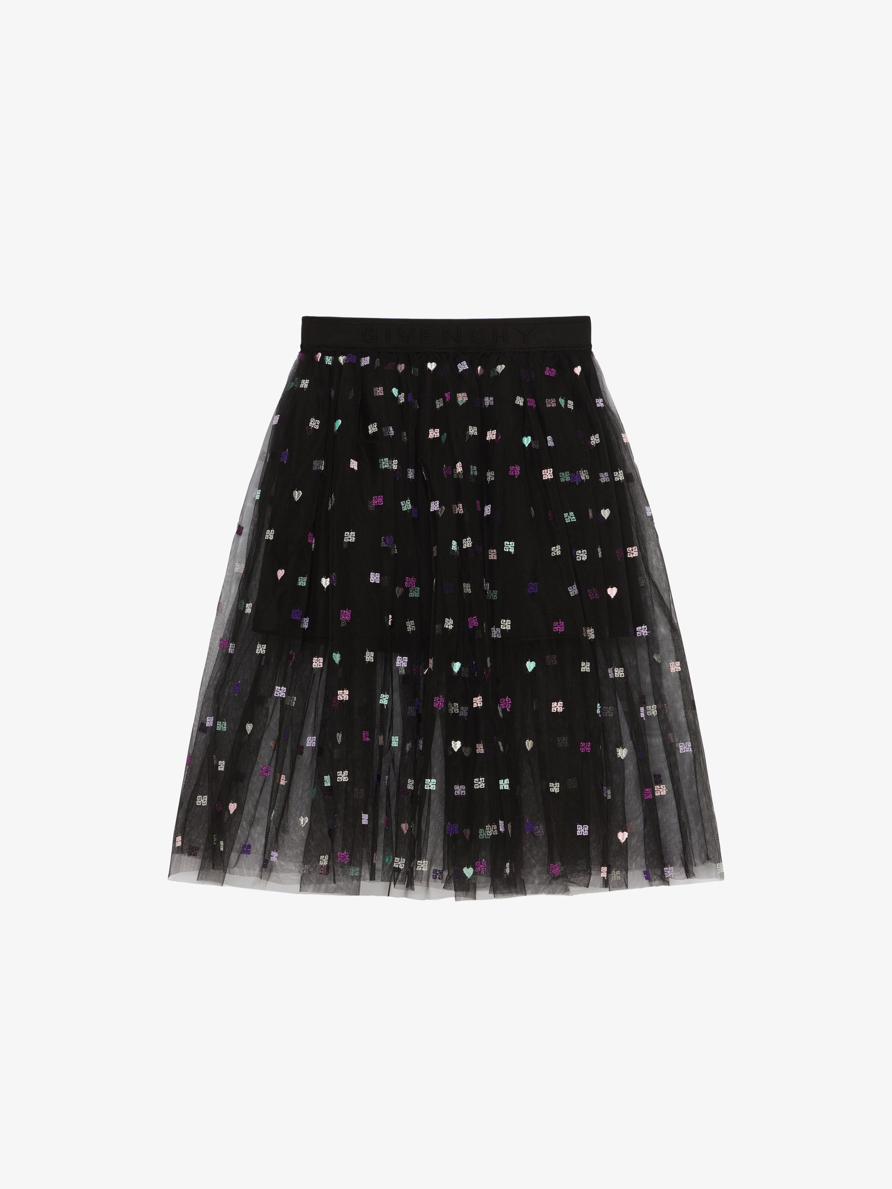 Givenchy - Skirt In 4G Tulle - Black - unisex - Size: 6A