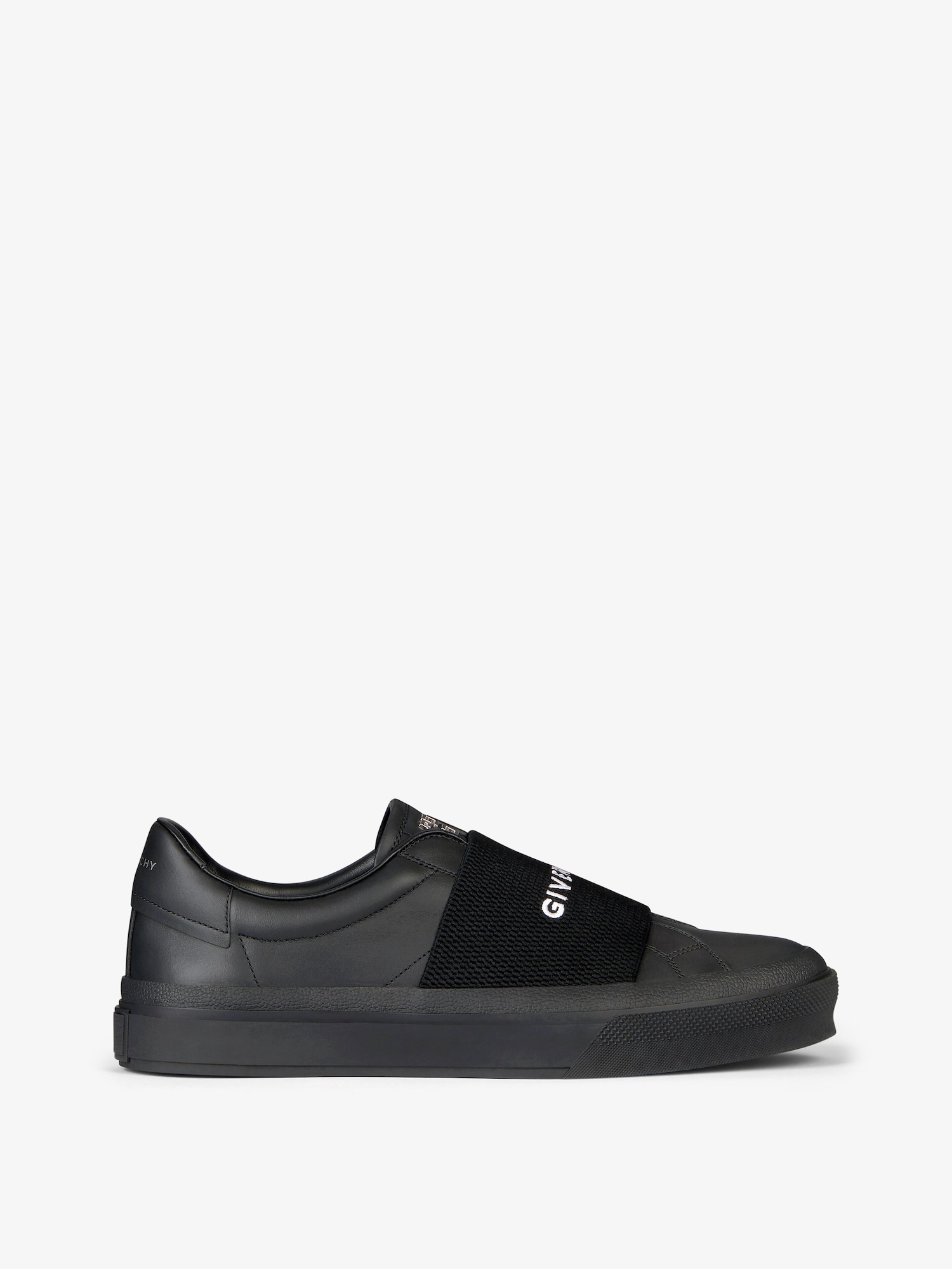 Sneakers City Sport in leather with GIVENCHY webbing in - black 