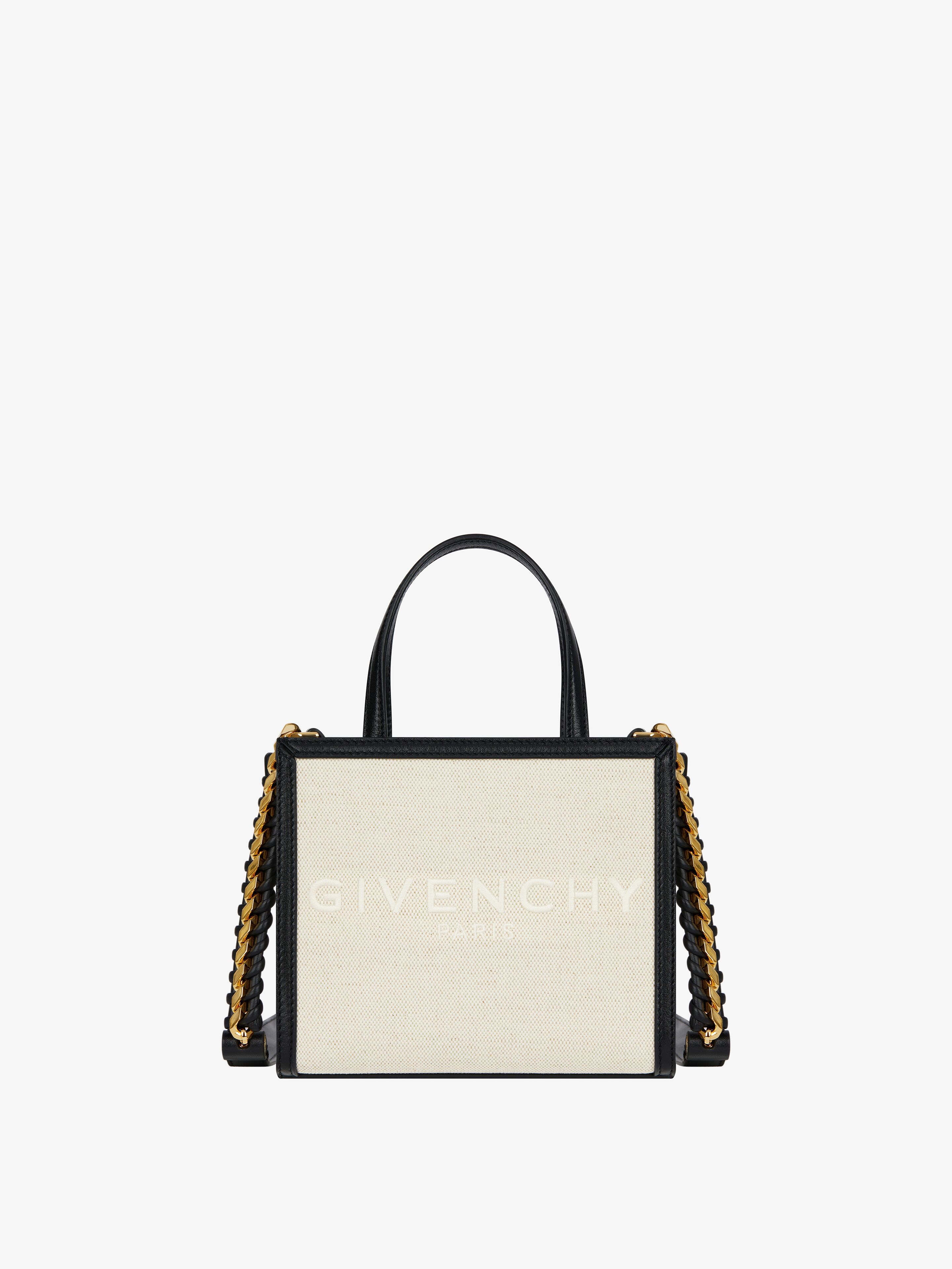 Shop Givenchy Cabas G Tote Mini En Toile Et Cuir In Multicolor