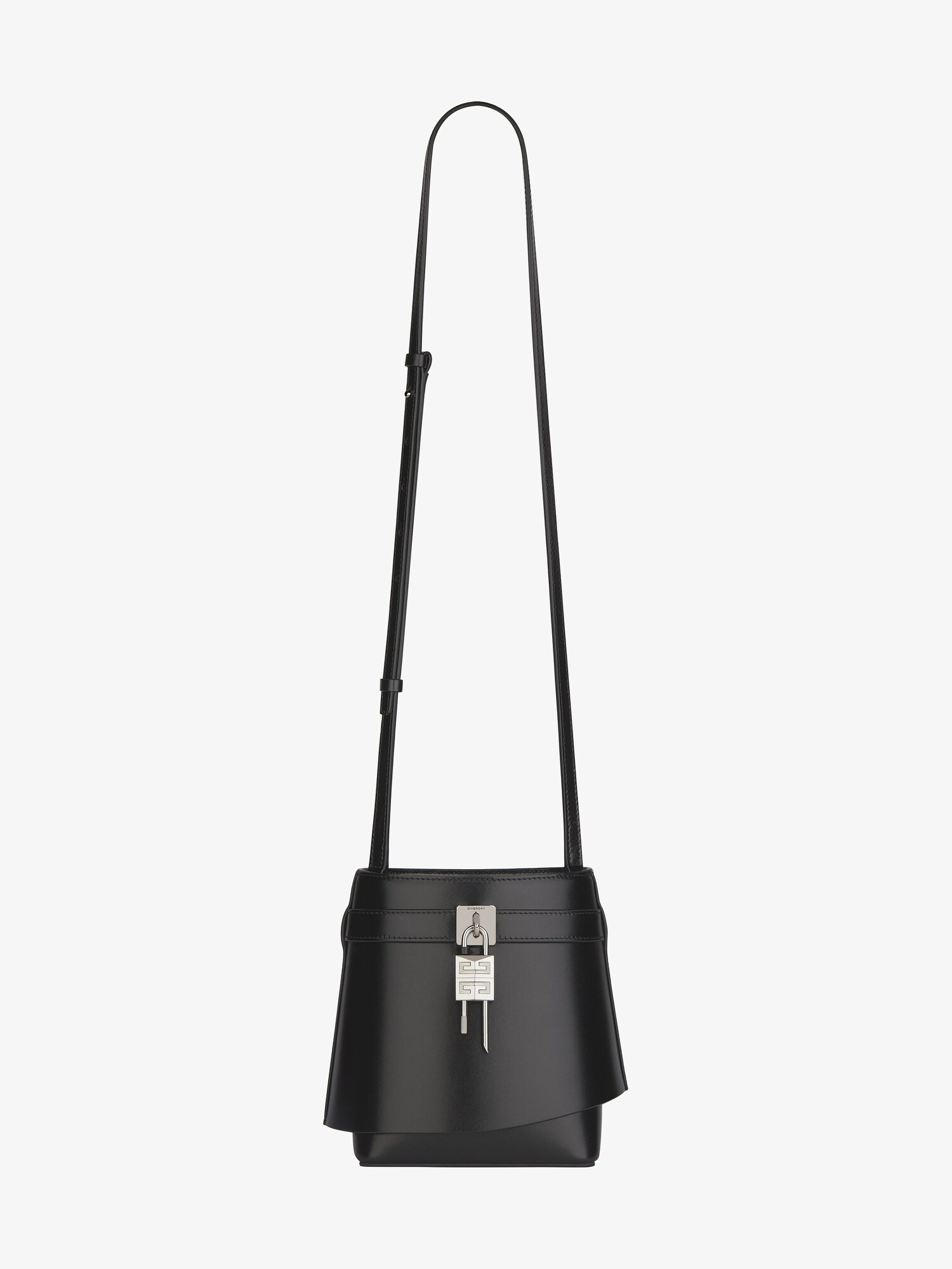 Shark Lock bucket bag in Box leather in - black | Givenchy US