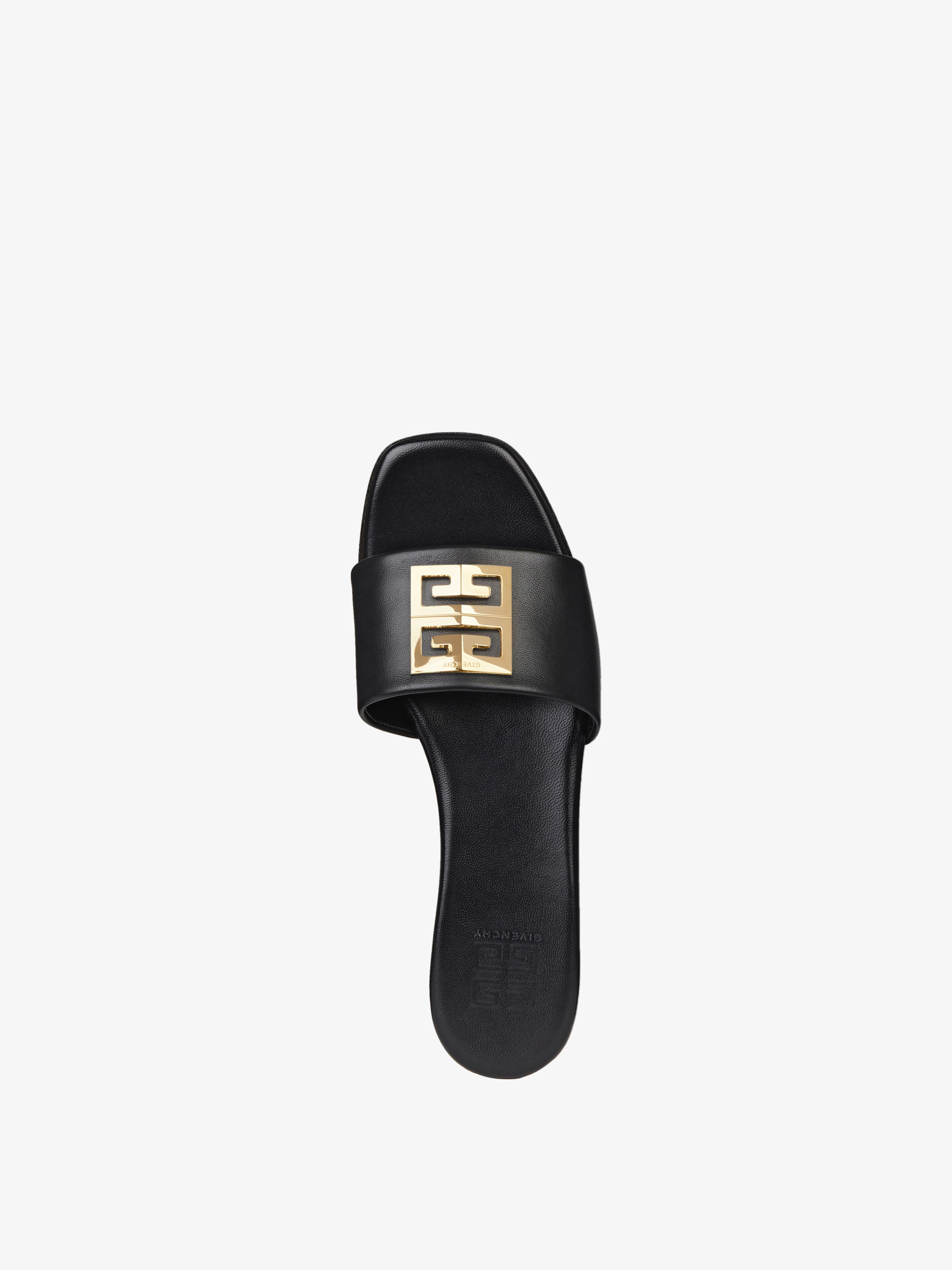4G flat mules in leather in - black | Givenchy US