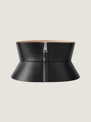 Ceinture corset en cuir