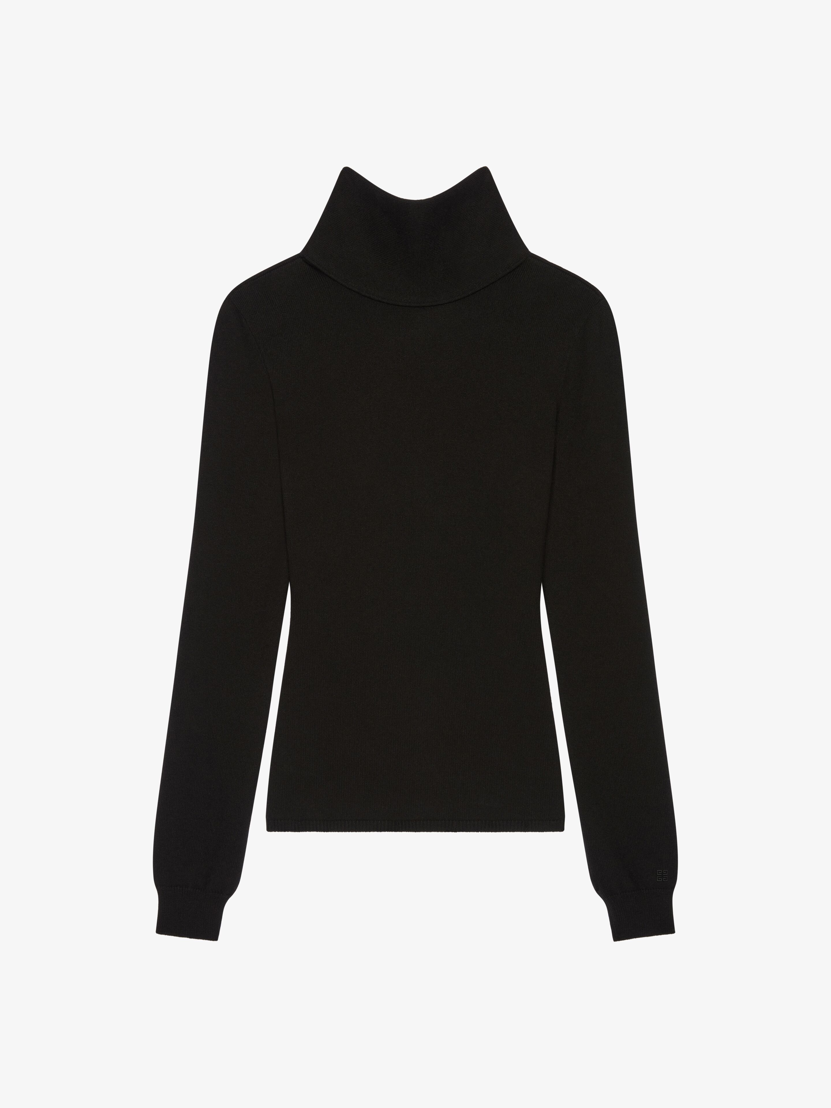 Shop Givenchy Slim Fit Sweater In Cashmere Tied At The Back In Black