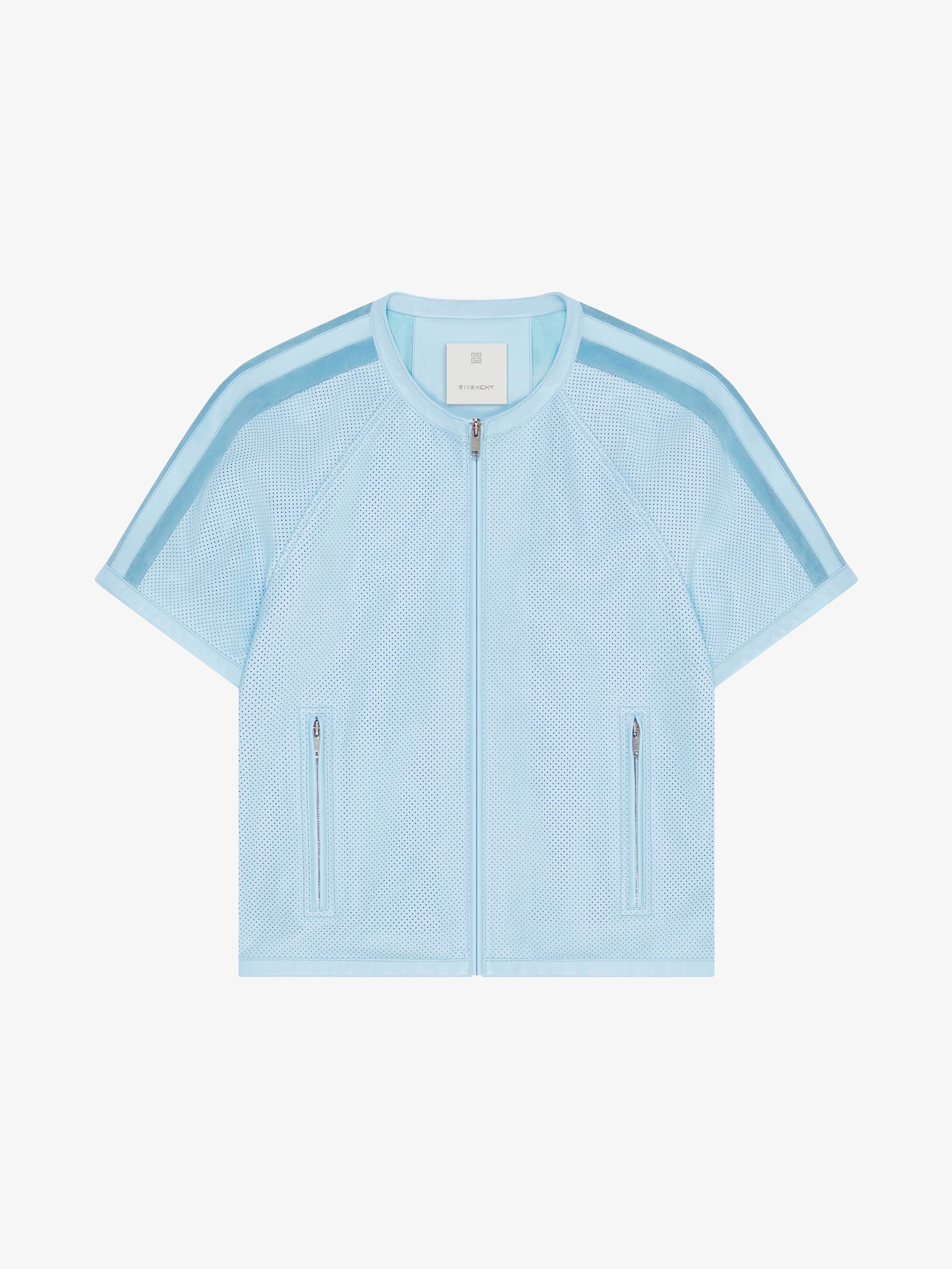 Givenchy - Blouson En Cuir Perforé - Bleu - pour Homme - Taille : 48