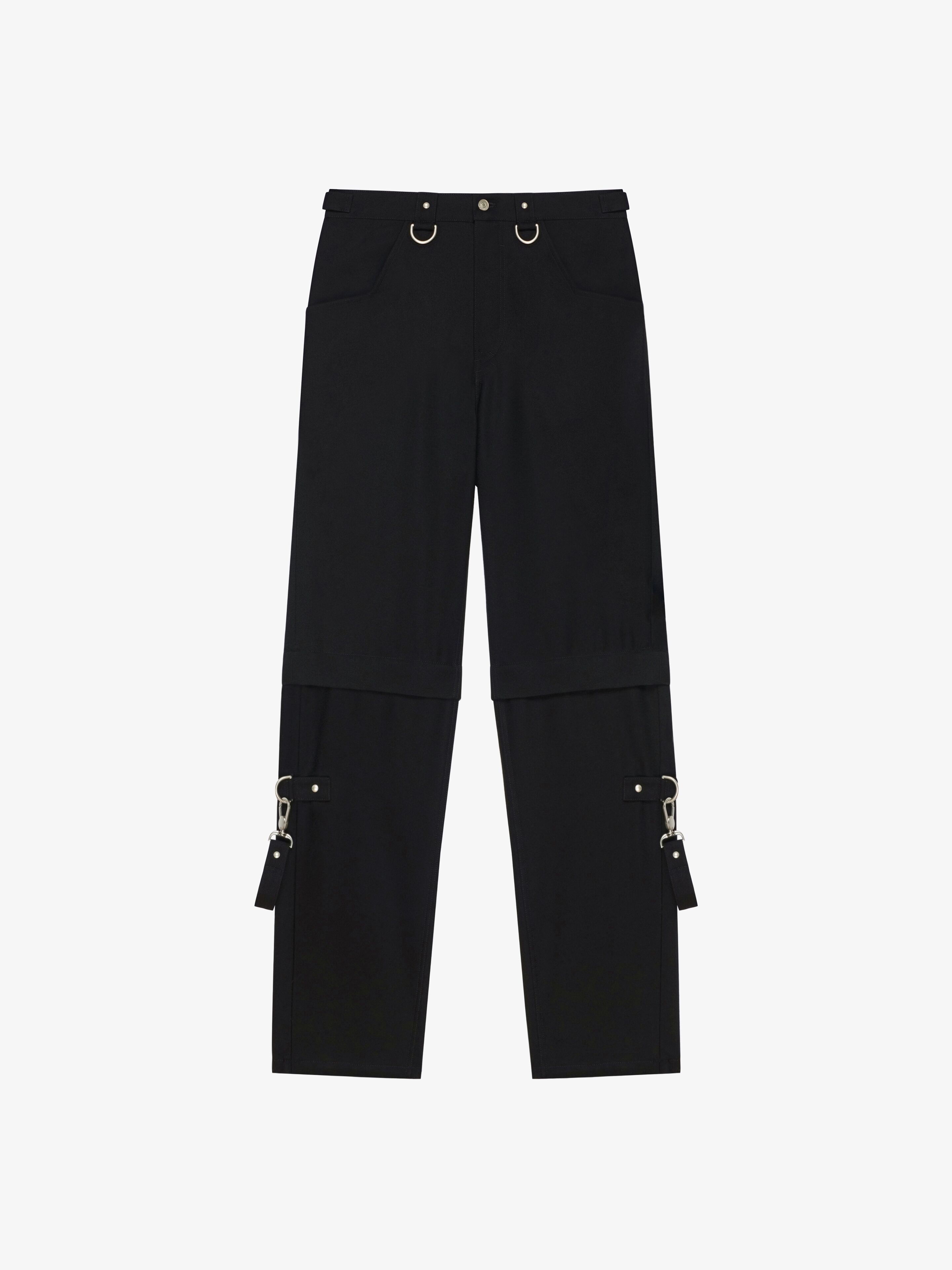 Shop Givenchy Two In One Detachable Pants In Wool With Suspenders In Black