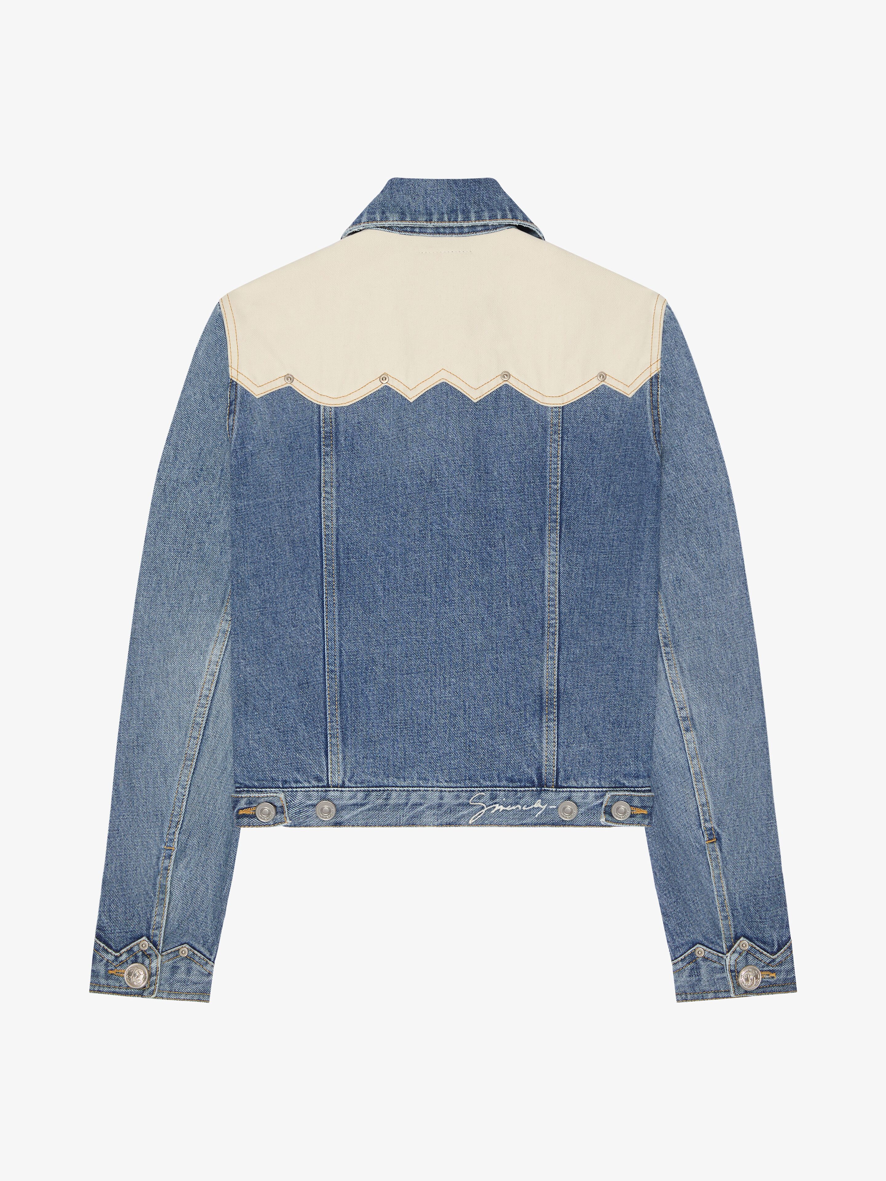 Jacket in denim with yoke in - denim blue | Givenchy US