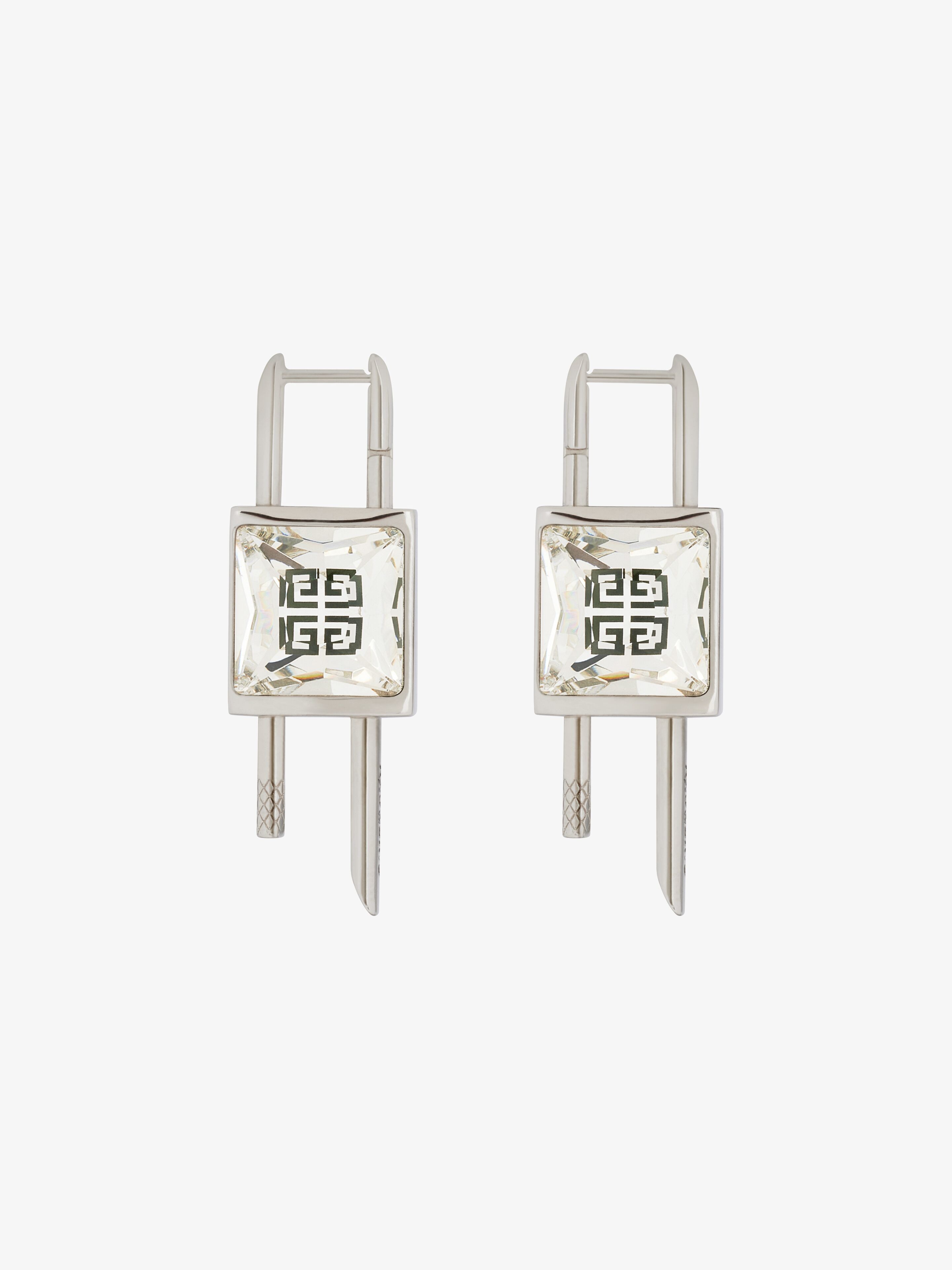 Givenchy Women's Mini Lock Earrings In Metal With Crystal In Multicolor