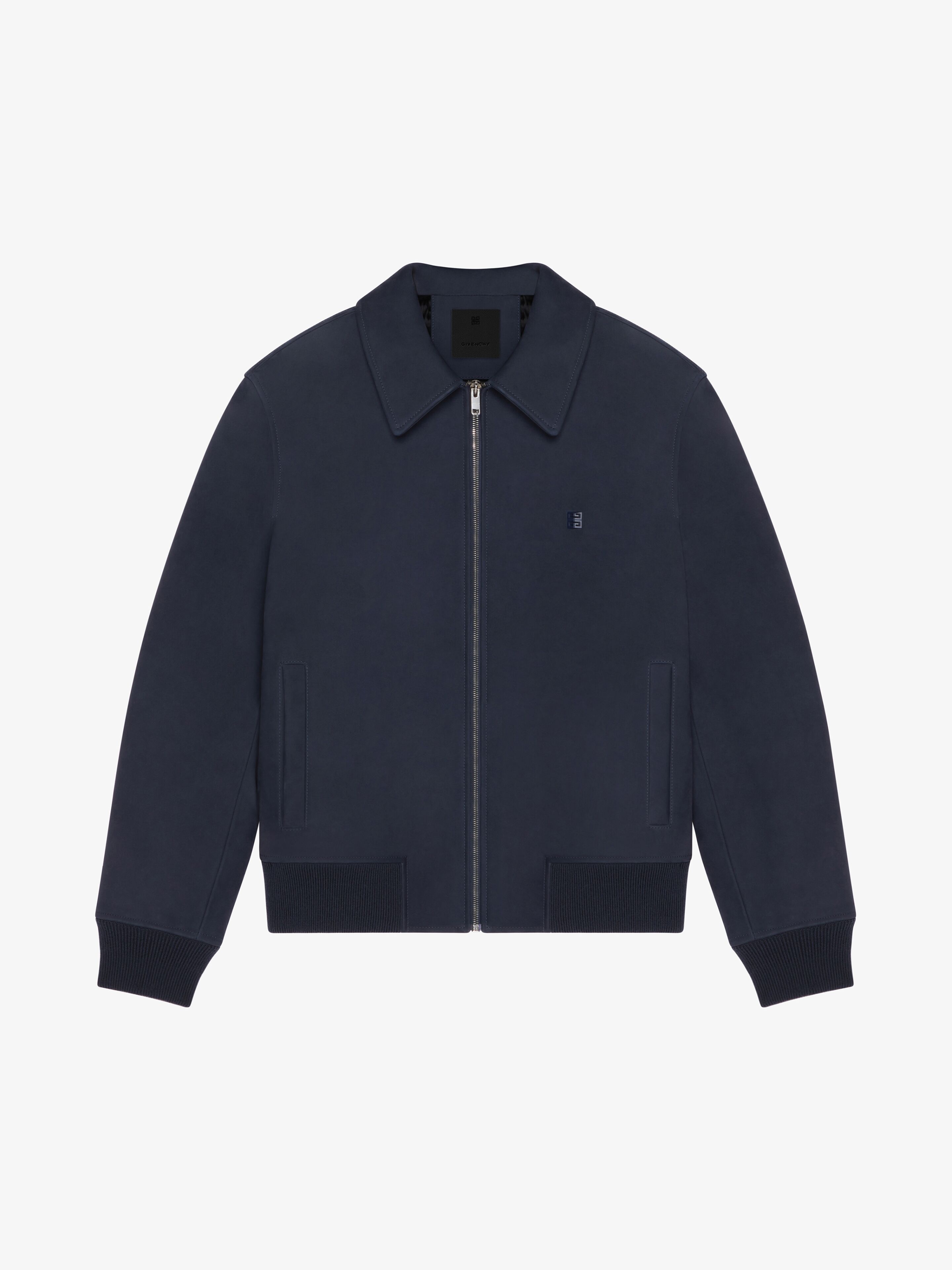 Givenchy - Bomber En Suède À Métal 4G - Bleu - pour Homme - Taille : 54