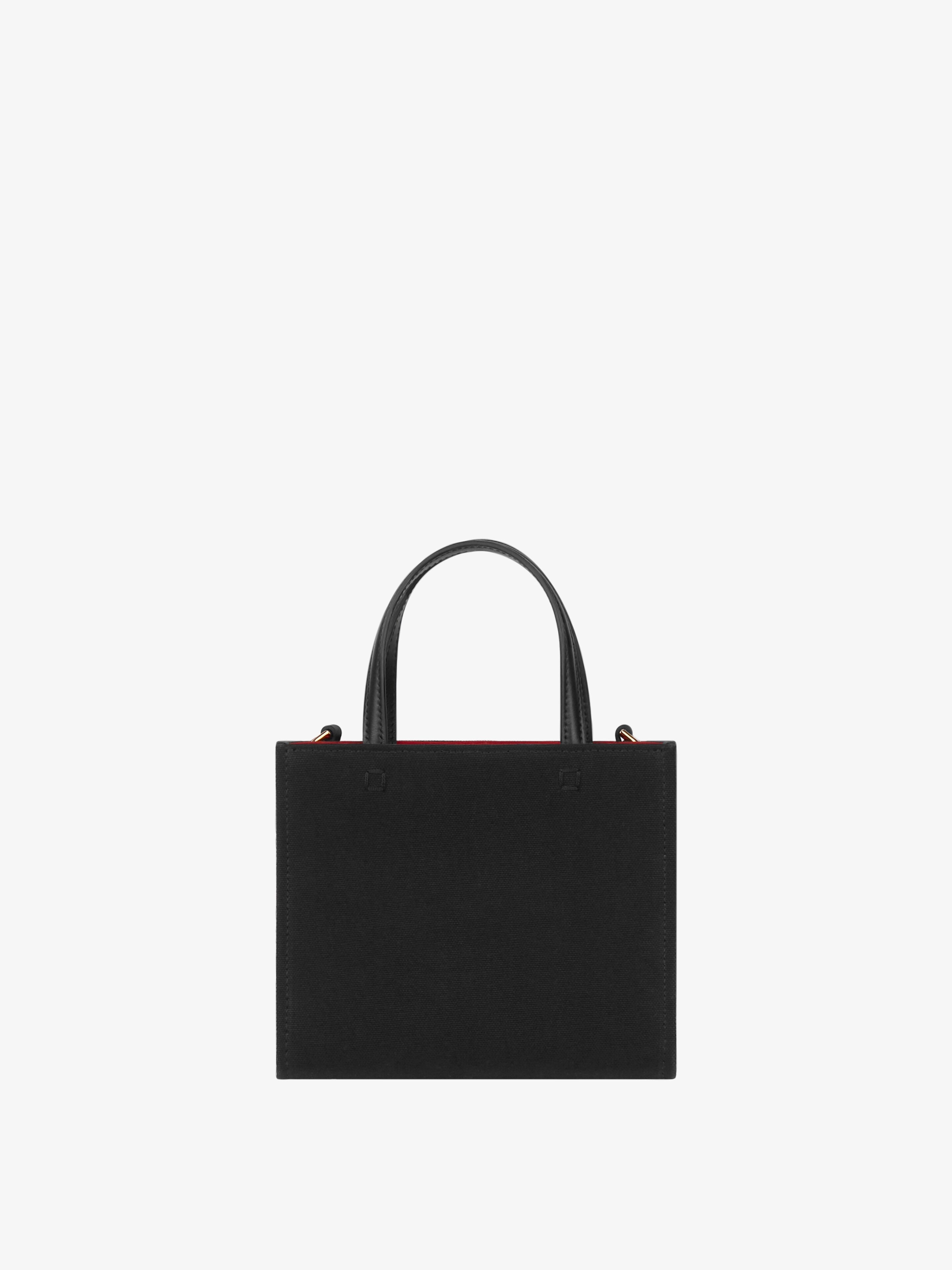 Mini G-Tote shopping bag in canvas - black