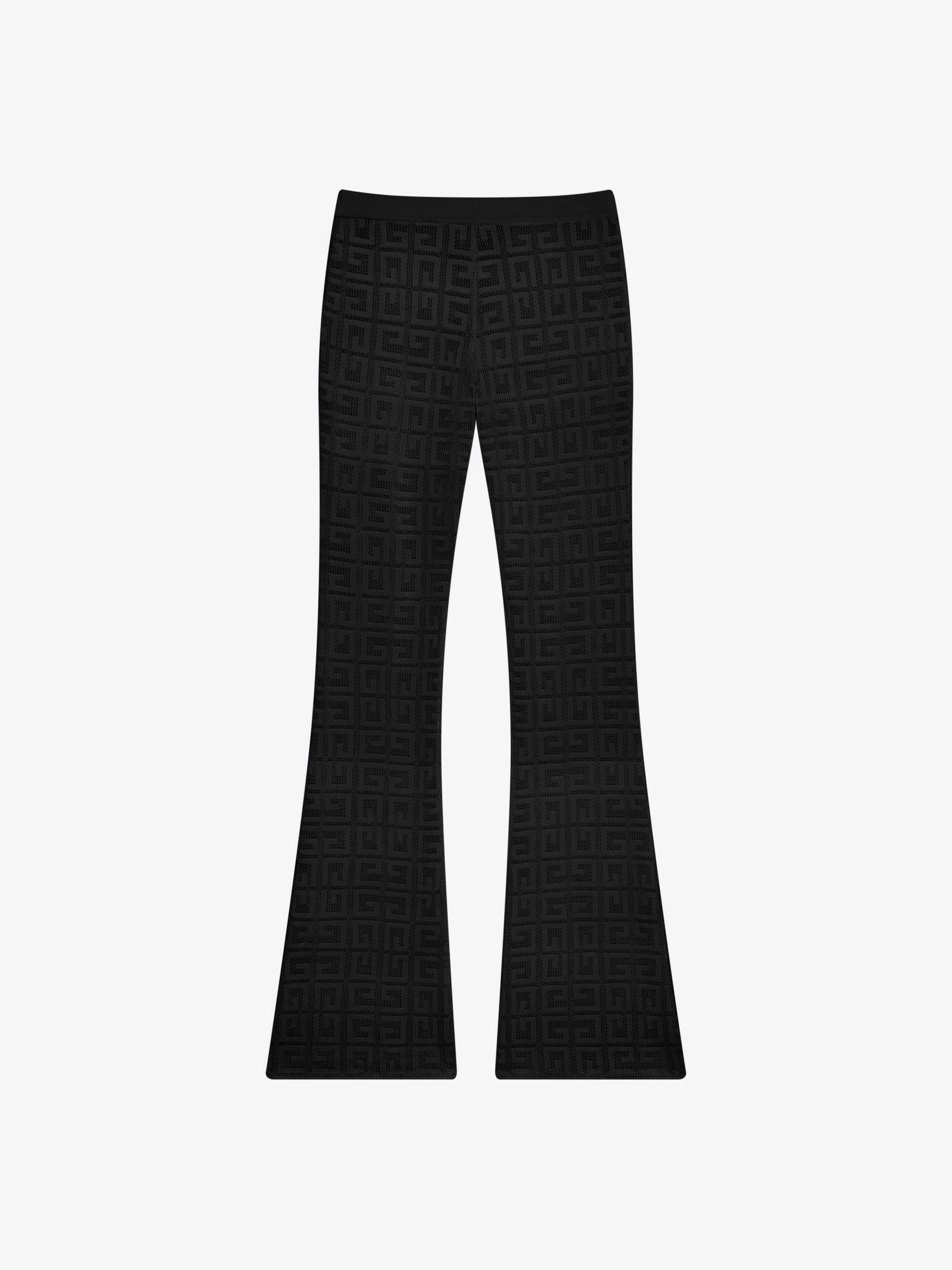 Givenchy Flare Pants In 4g Jacquard In Black