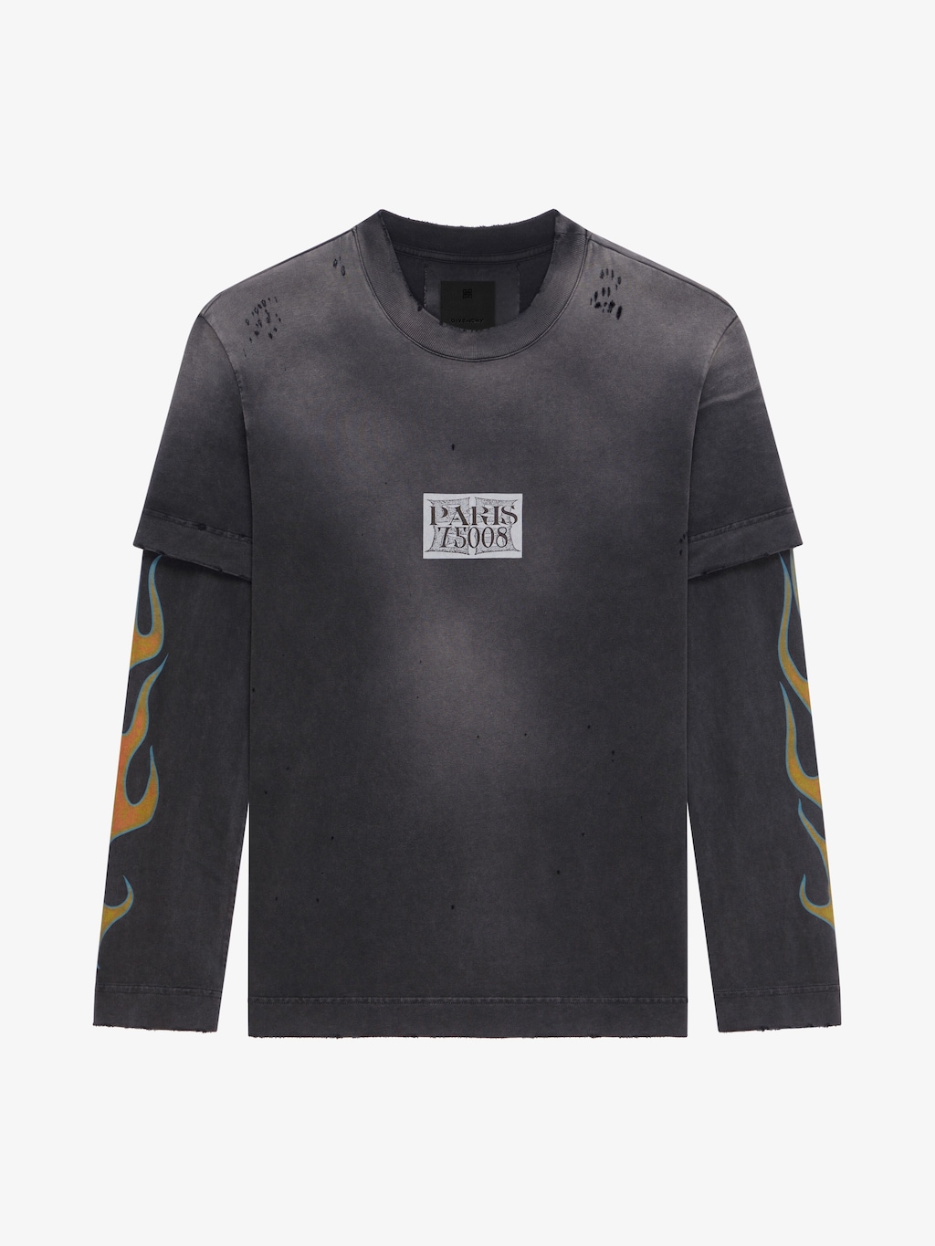 undefined | Overlapped t-shirt in cotton with GIVENCHY Flames print