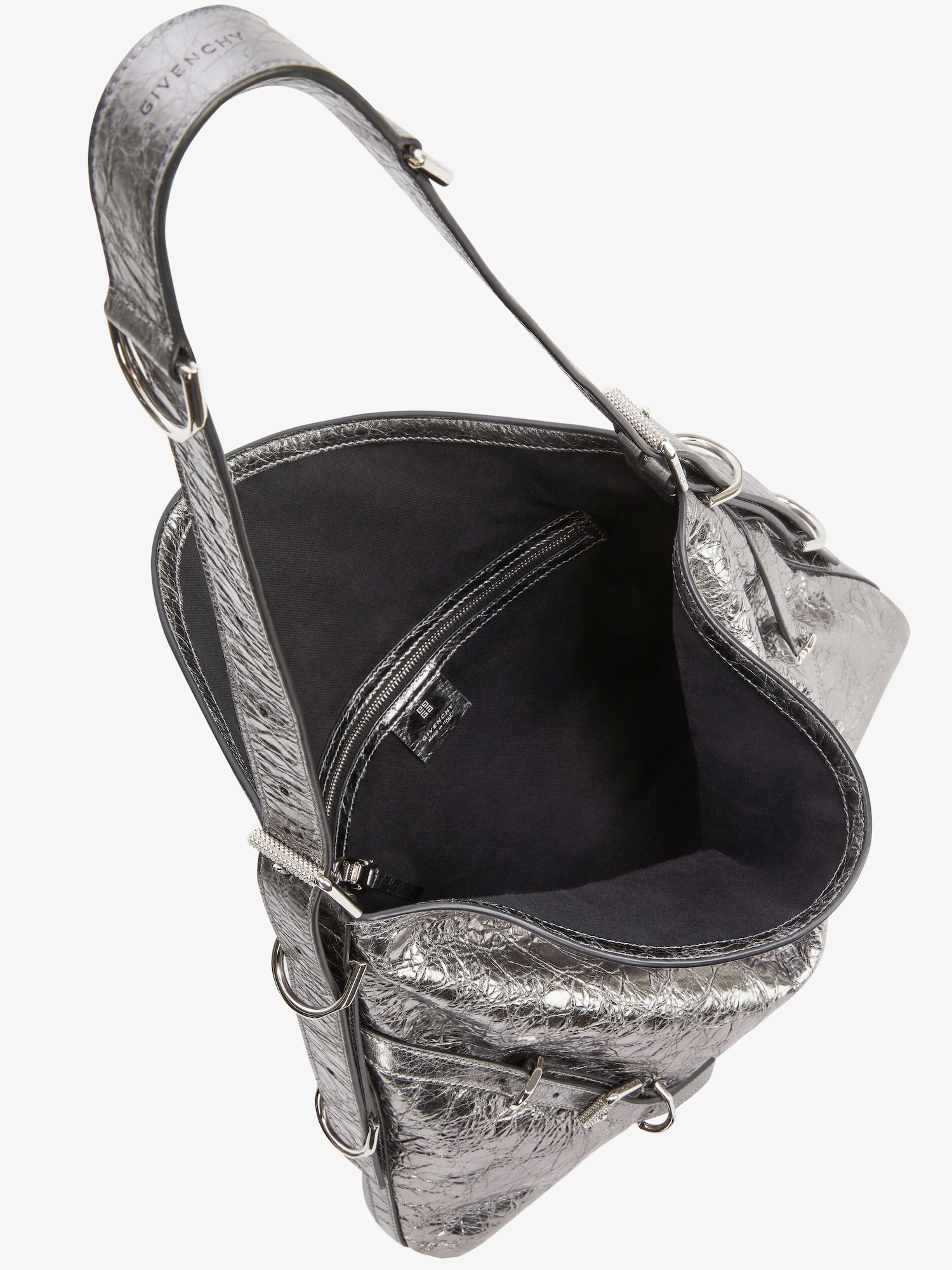 ヴォワイユーバッグ ミディアム - シルバーグレー | GIVENCHY JP