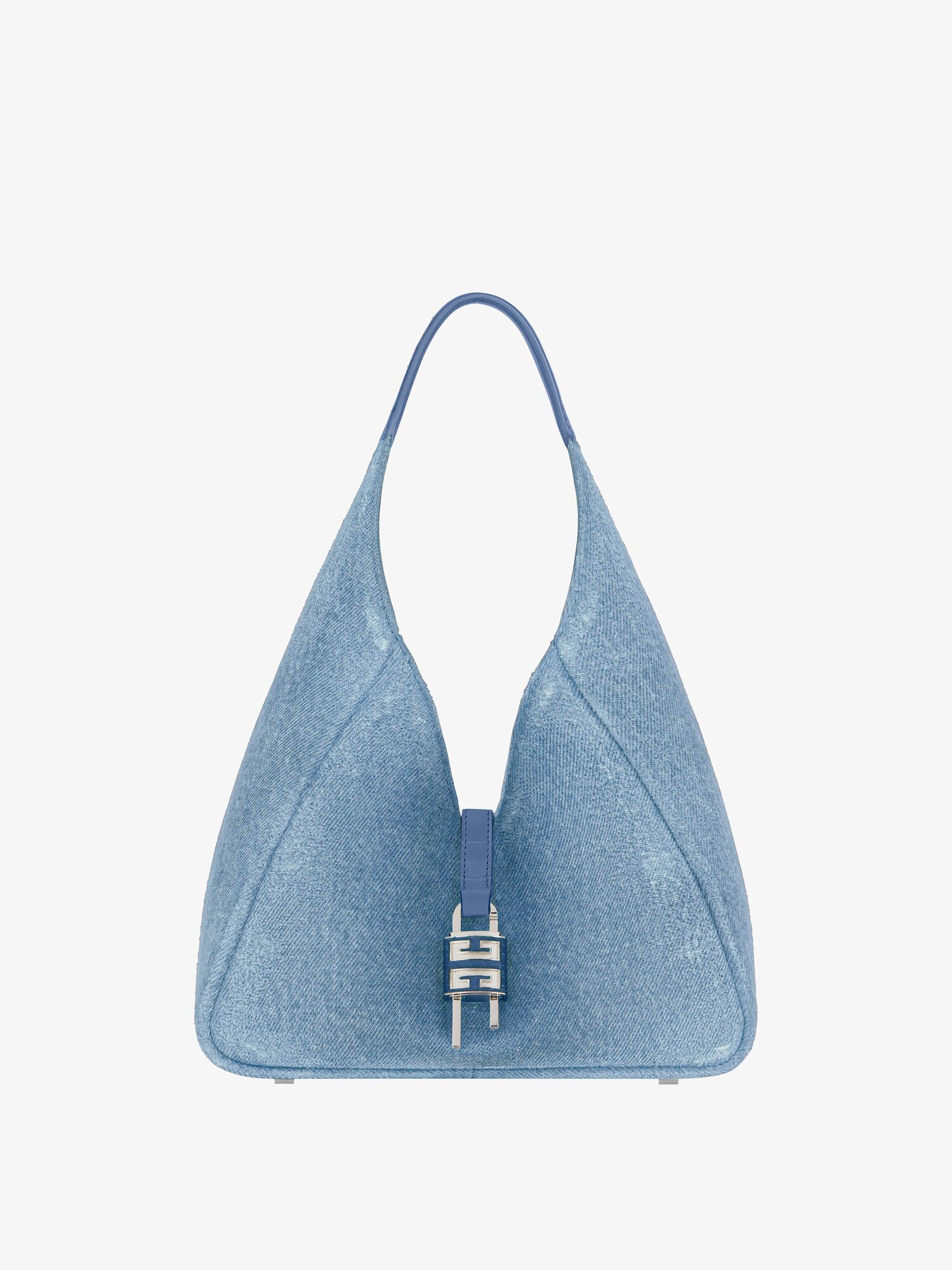 Medium G-Hobo bag in washed denim - medium blue | Givenchy US
