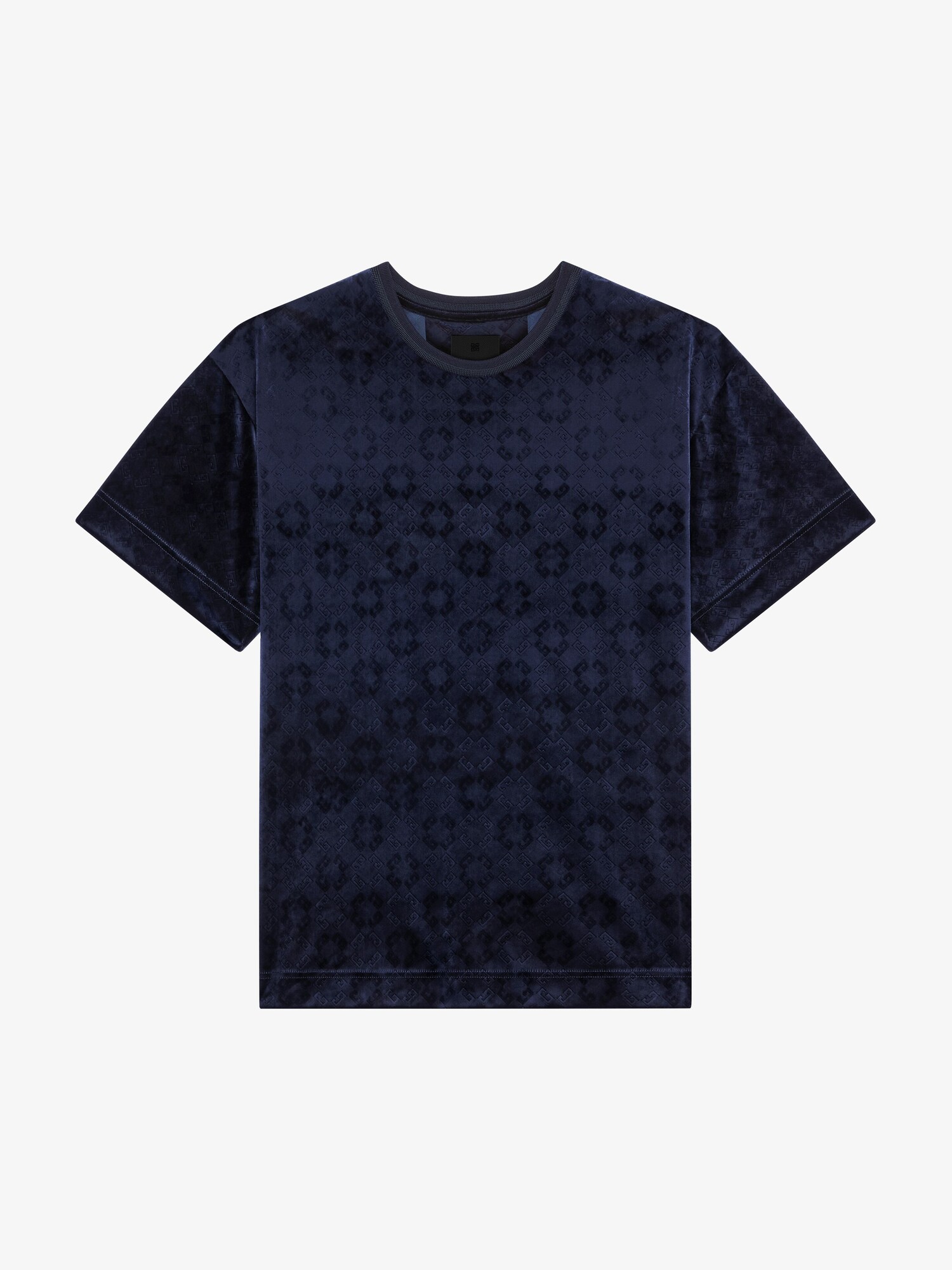 T-shirt in monogram 72 velvet in - dark blue | Givenchy US