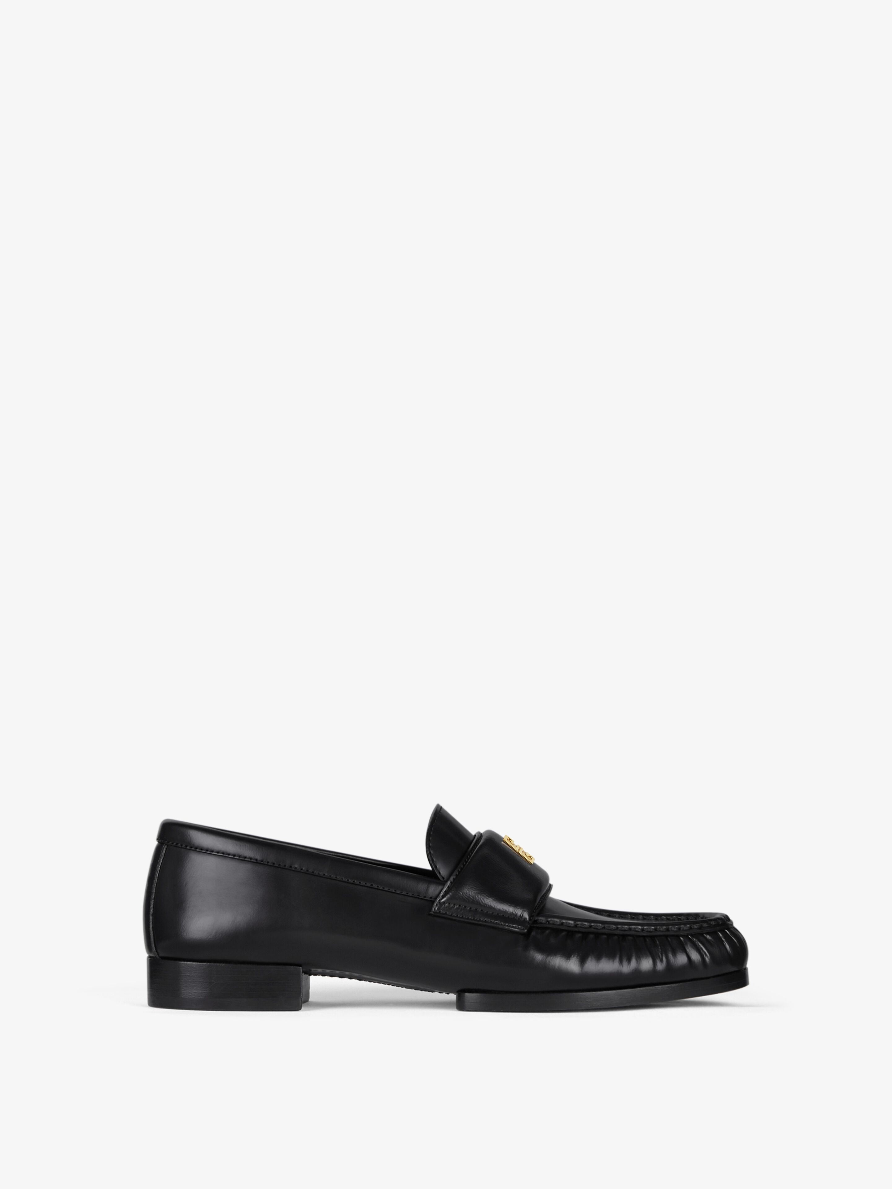 Shop Givenchy 4g Loafers In Leather In Black