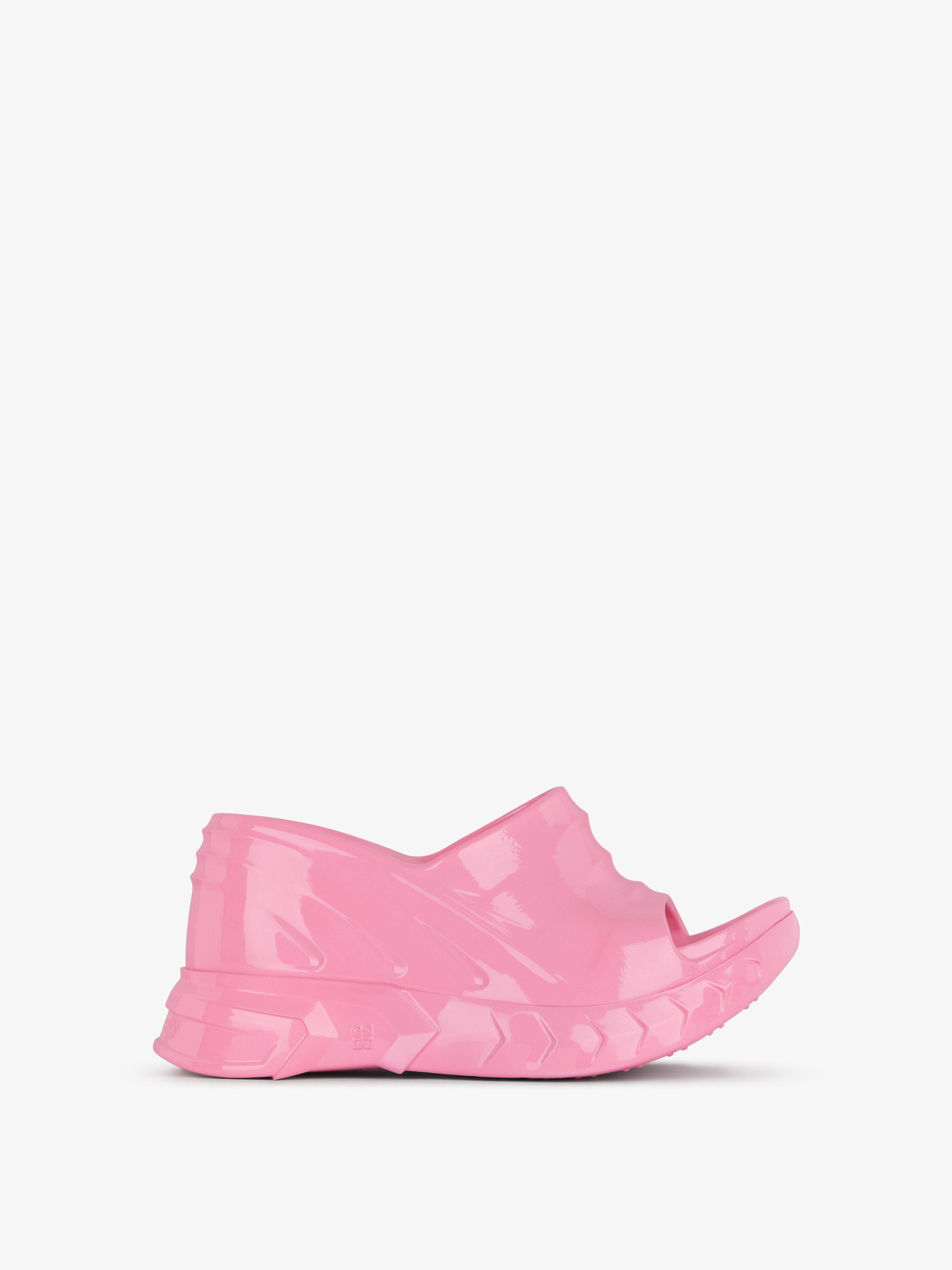 Marshmallow wedge sandals in rubber - bright pink | Givenchy US