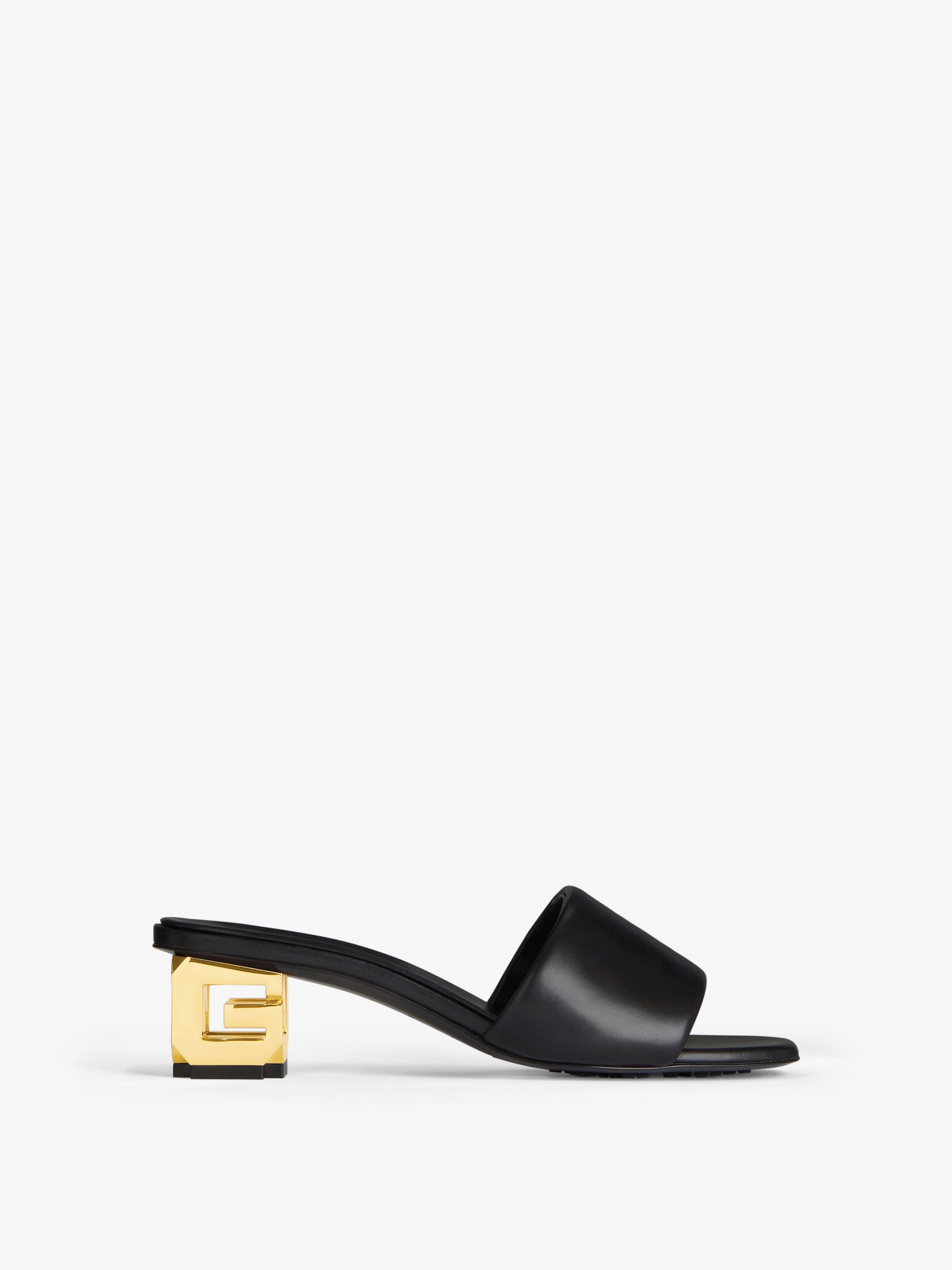 Shop Givenchy Mules G Cube En Cuir In Black