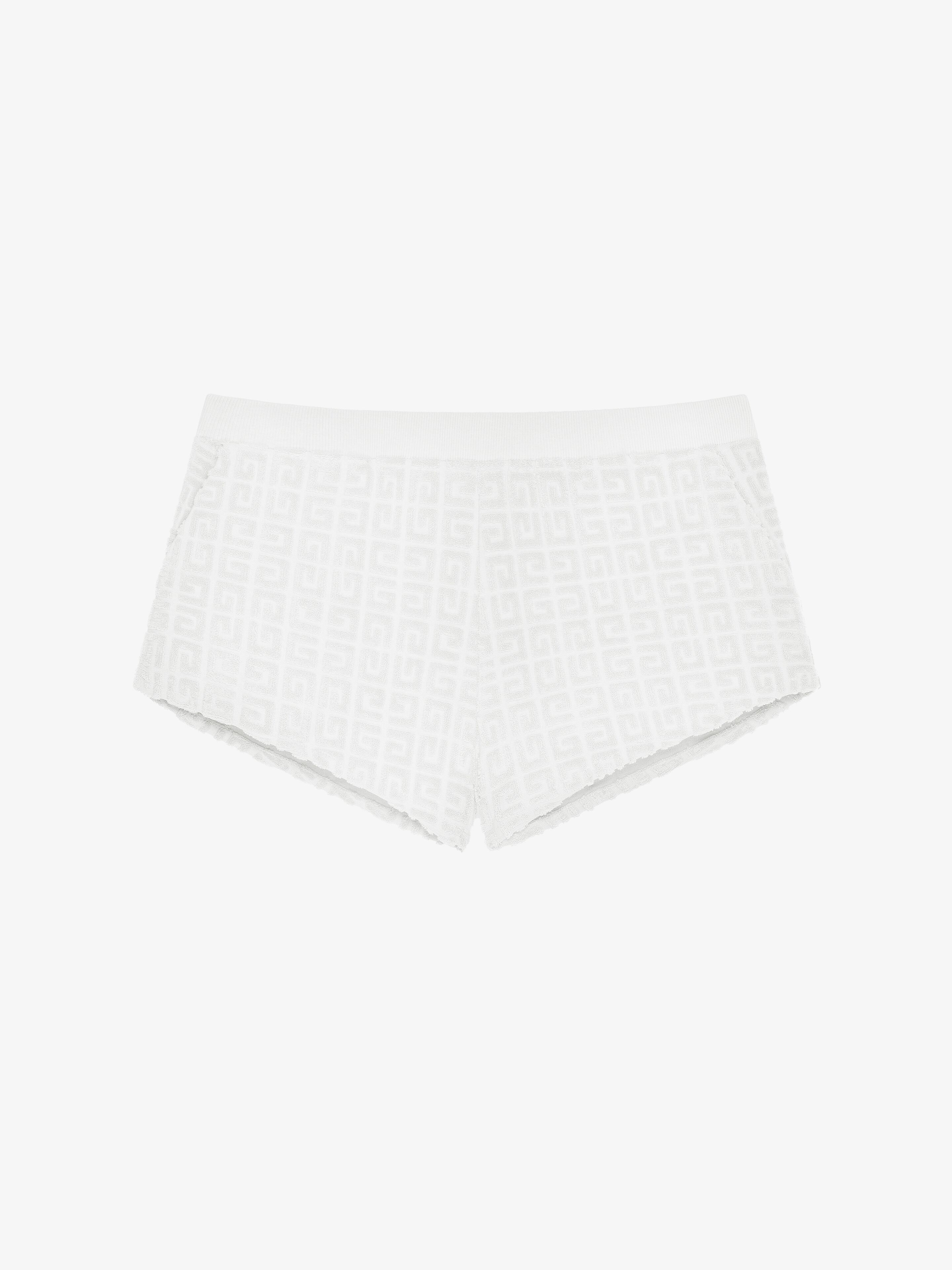 Shop Givenchy Shorts In 4g Cotton Towelling In White