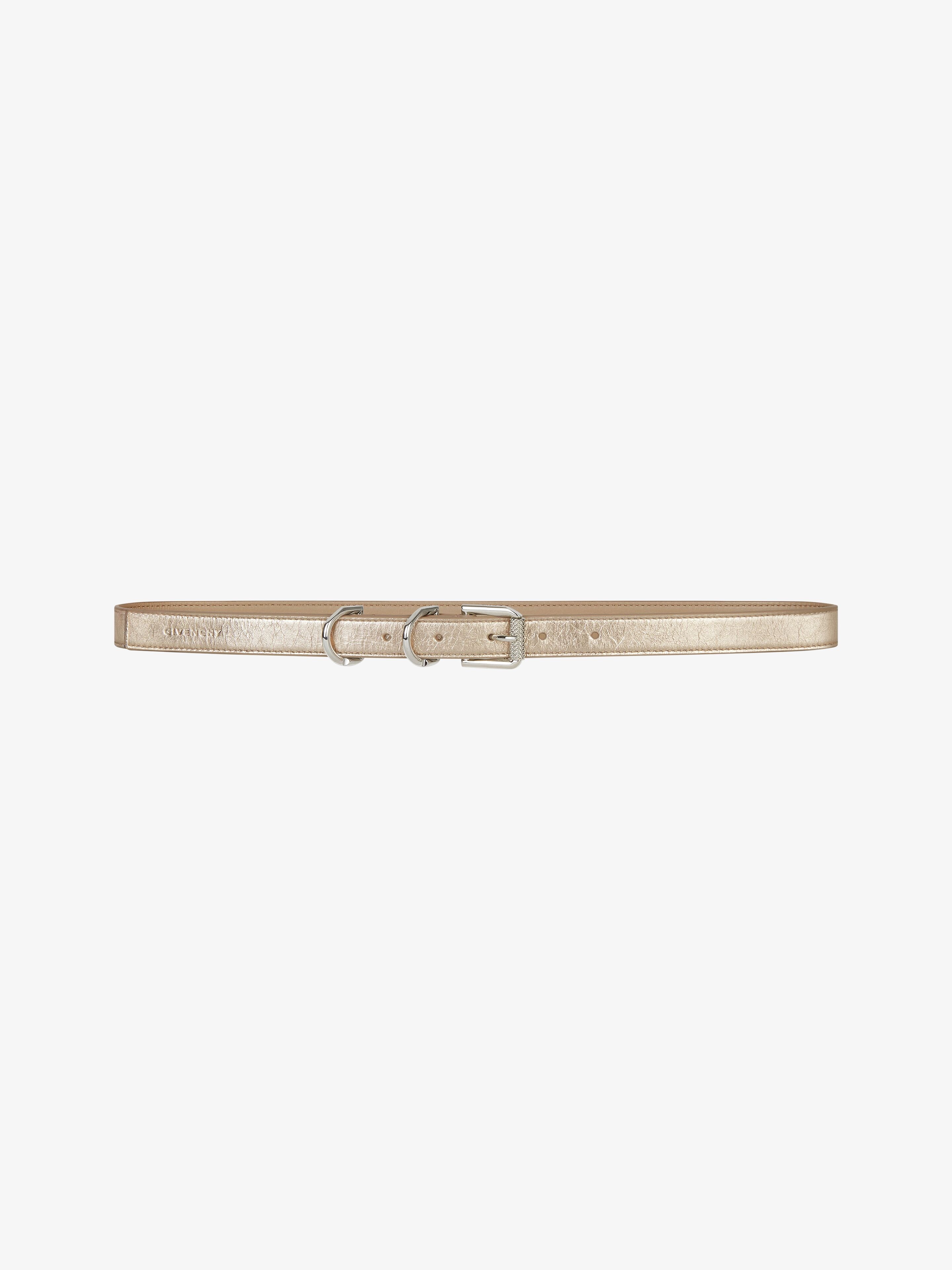 Givenchy - Voyou Belt In Laminated Leather - Women - Size: 70