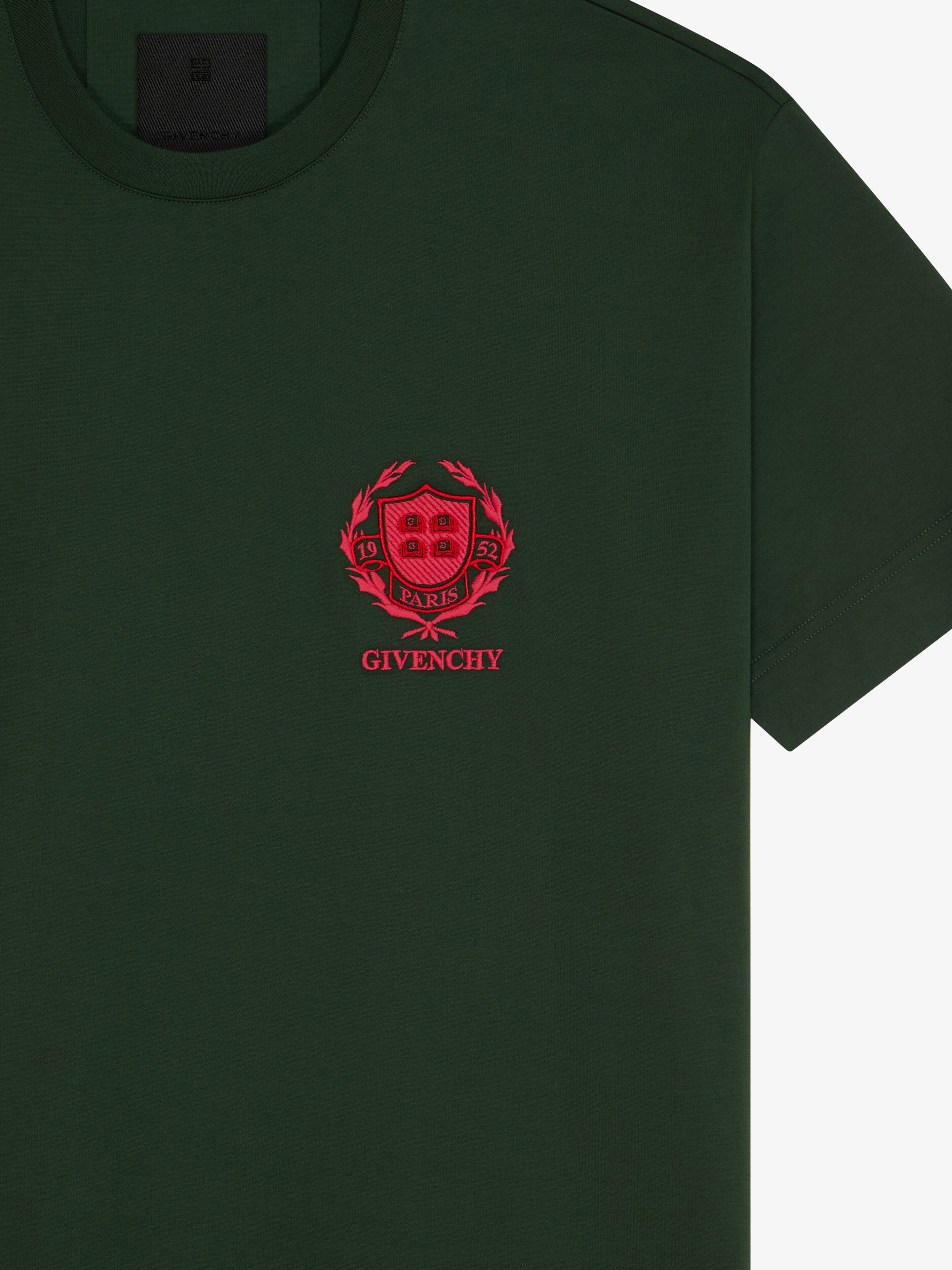 GIVENCHY Crest oversized t-shirt in cotton in - green forest