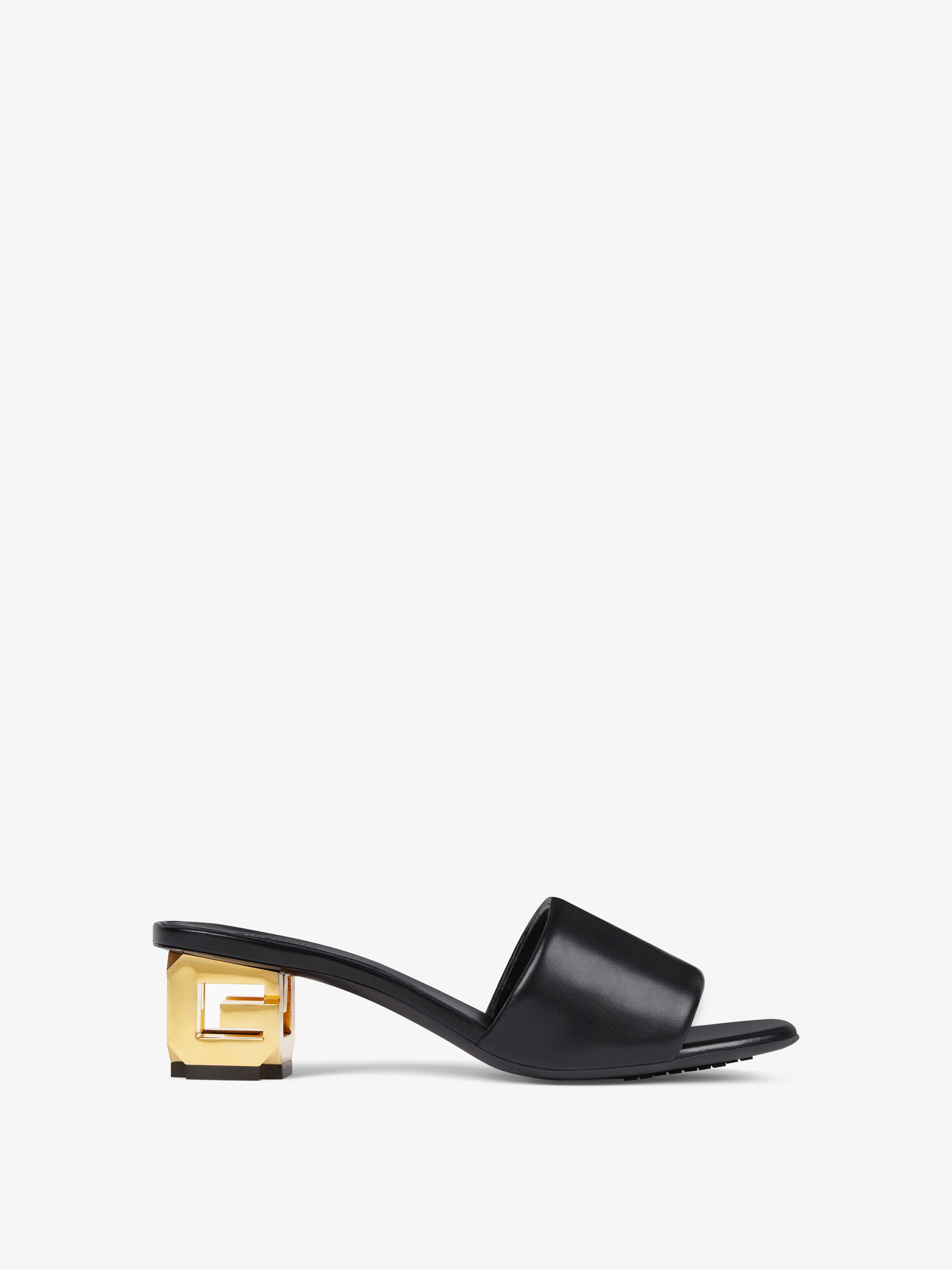 Givenchy - Mules G Cube En Cuir - Noir - pour Femme - Taille : 36