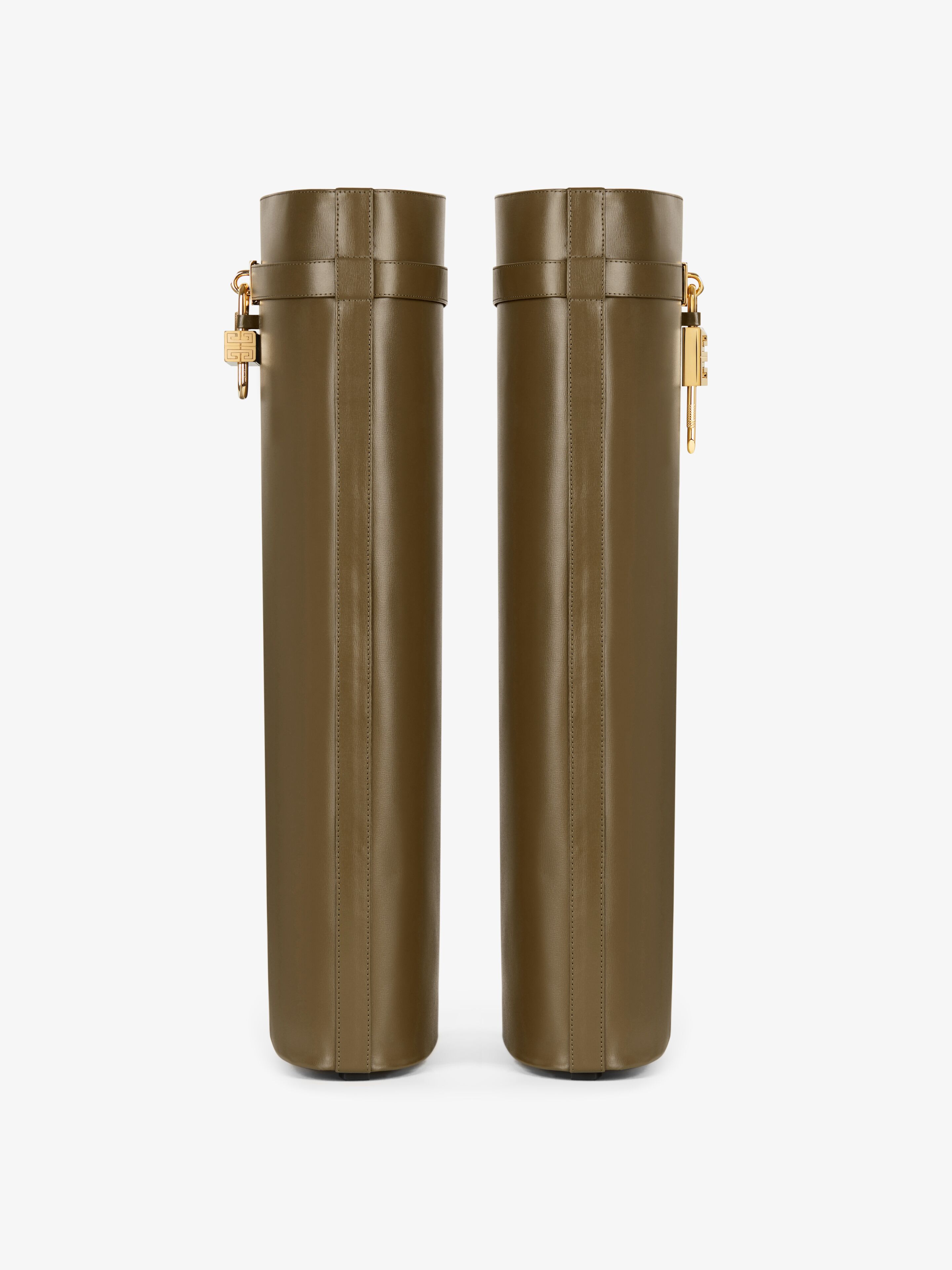 ブーツその他 GIVENCHY BROWN LEATHER SHARK LOCK BOOTS Shark Lock boots in leather in - tan | Givenchy DE