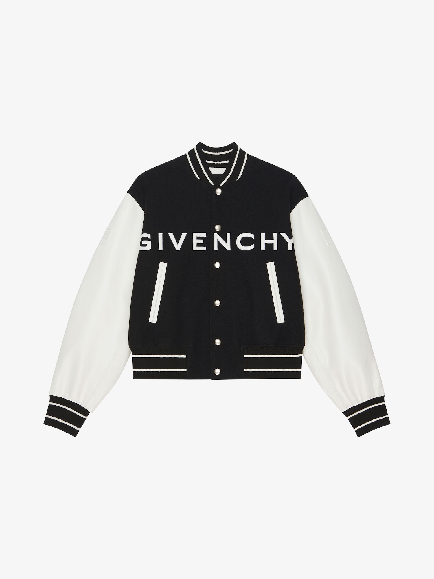 GIVENCHY varsity jacket in wool and leather | Givenchy GB | Givenchy