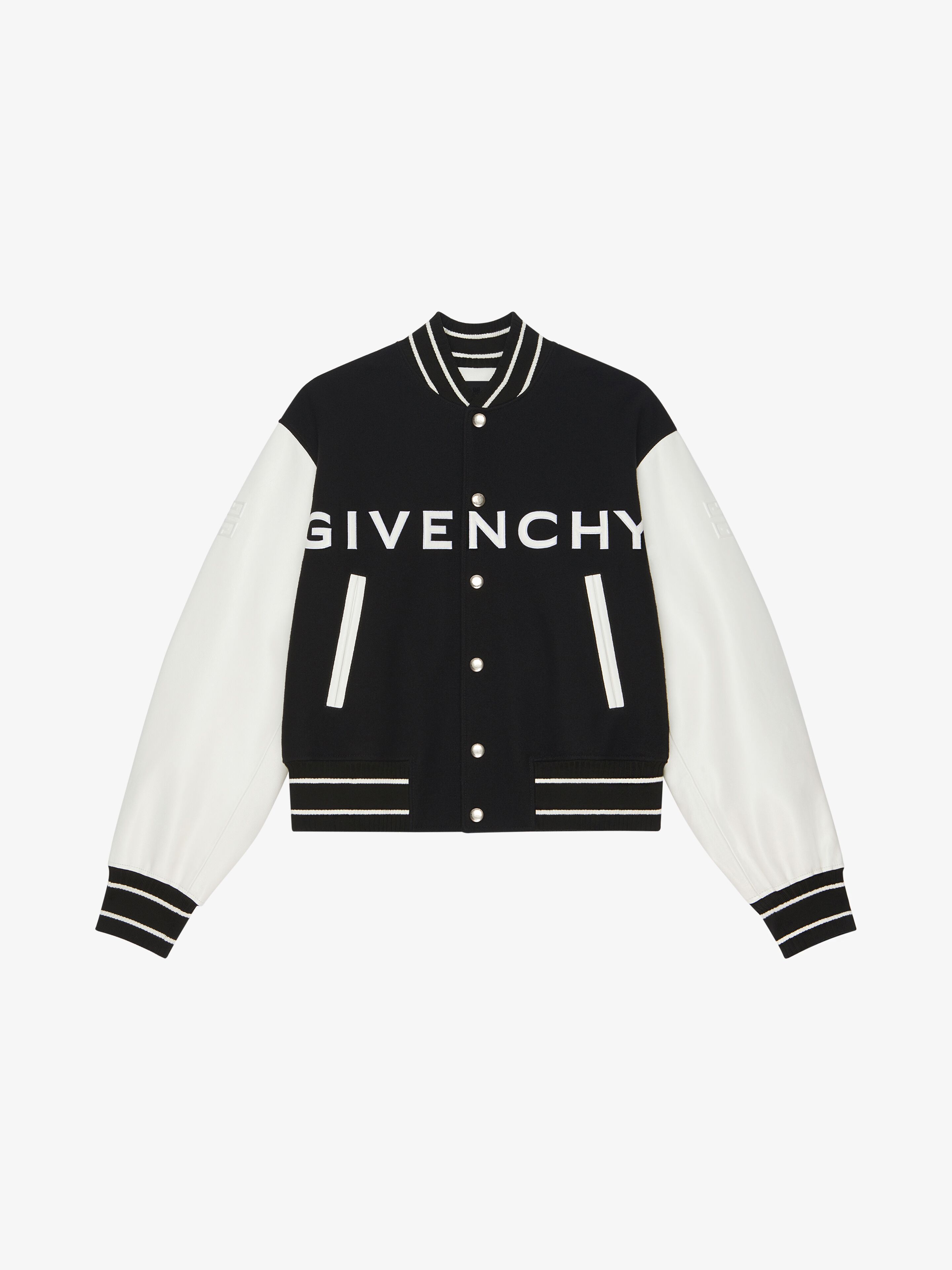Blouson Varsity Givenchy En Laine Et Cuir - Noir - pour Homme - Taille : 44