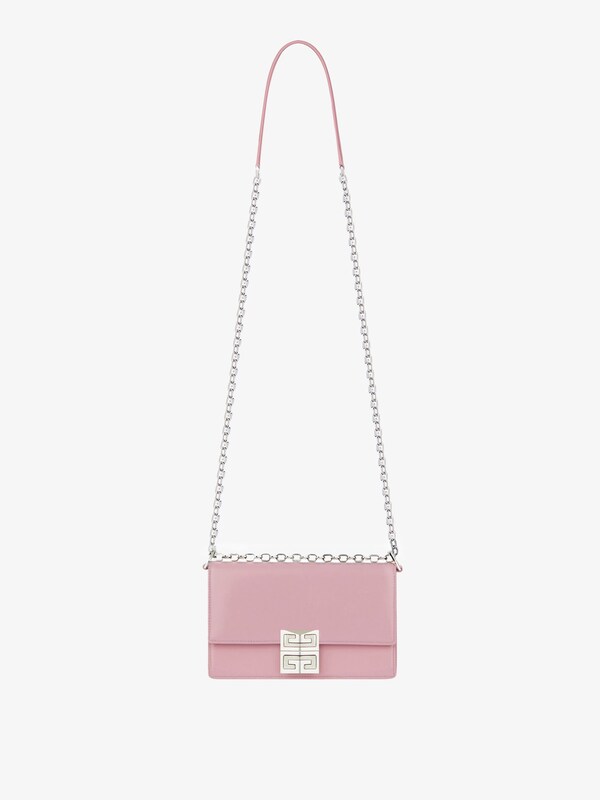 Small 4G bag in box leather with chain - baby pink | Givenchy US