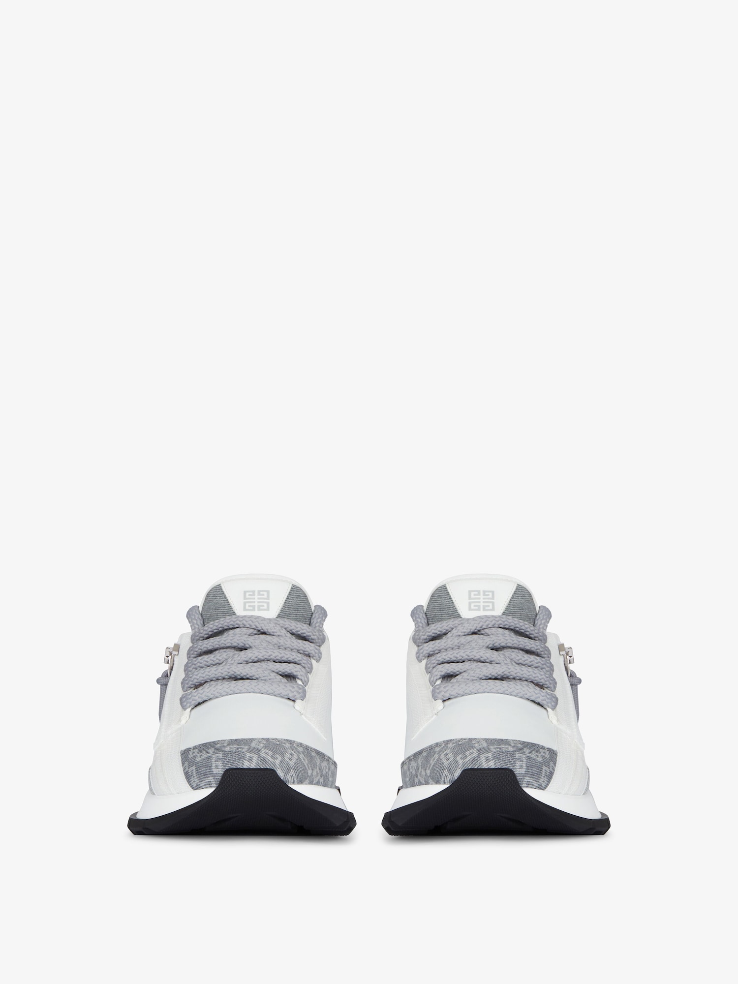 Spectre sneakers in leather & monogram 72 denim in - grey/white 