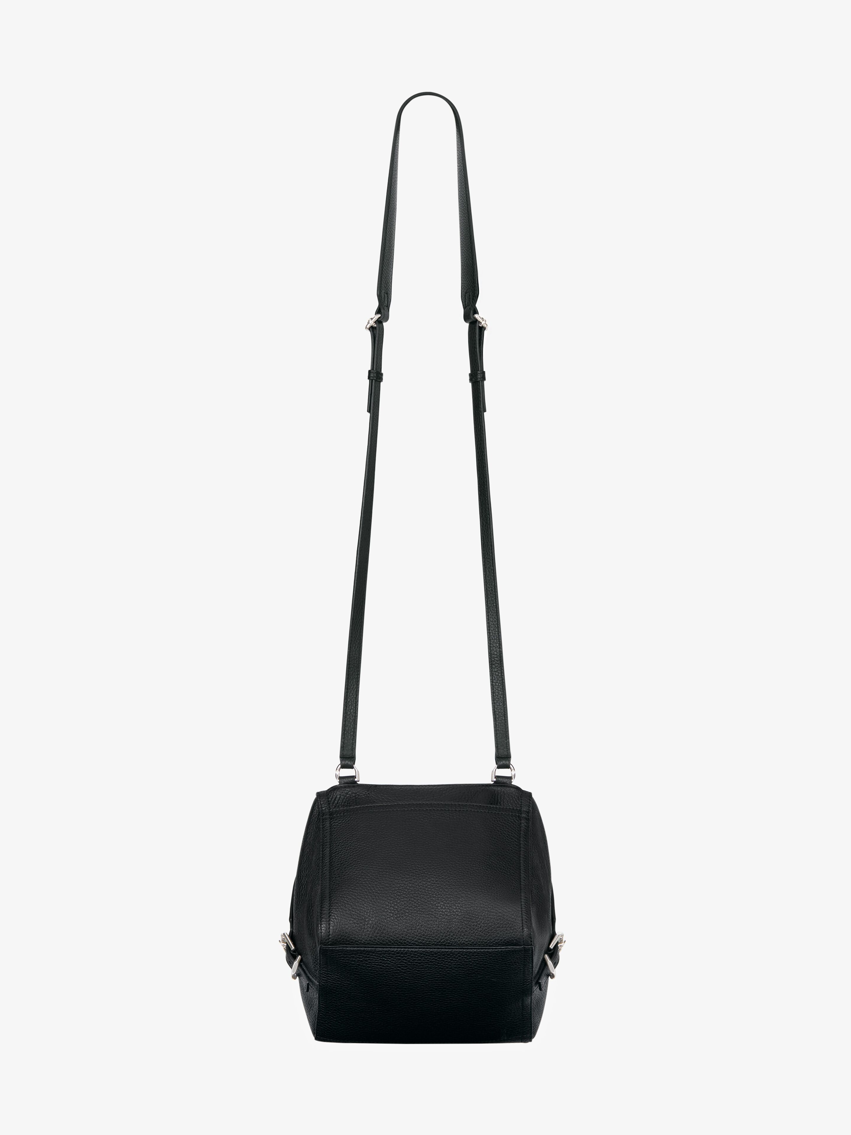 Small Pandora bag in grained leather - black