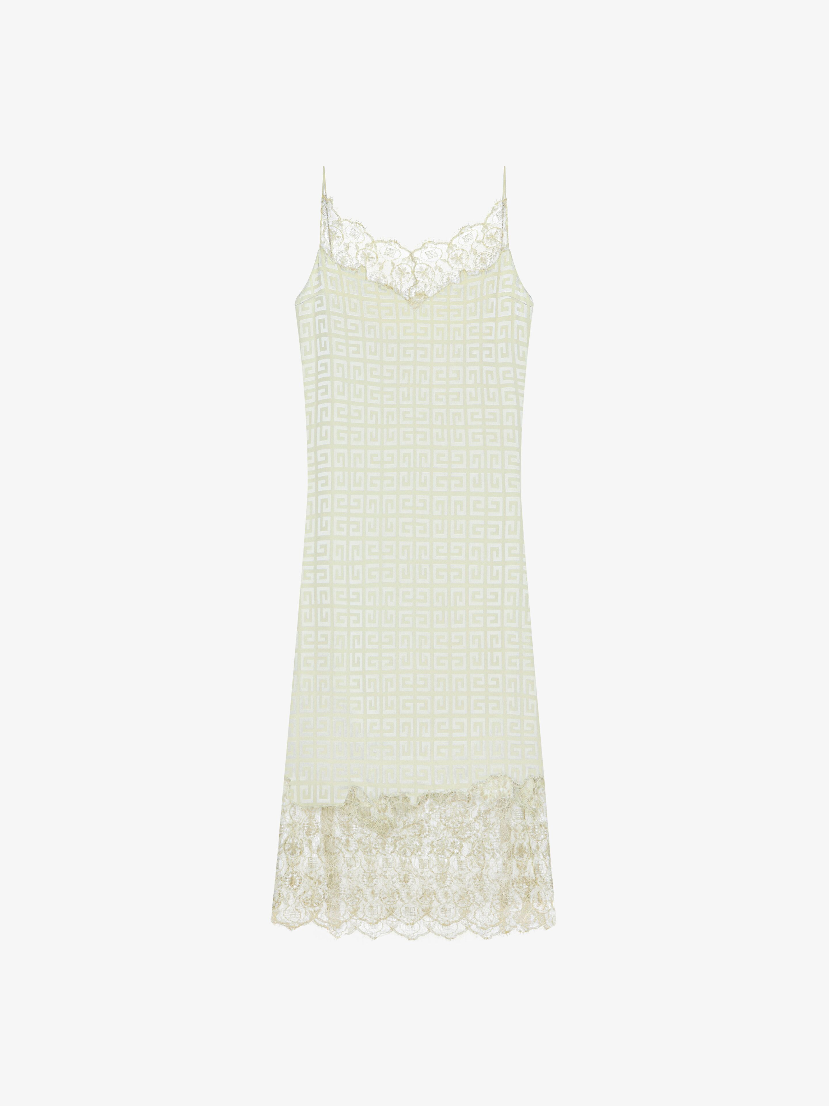 Givenchy - Slip Dress In 4G Jacquard And Lace - Women - Size: 40
